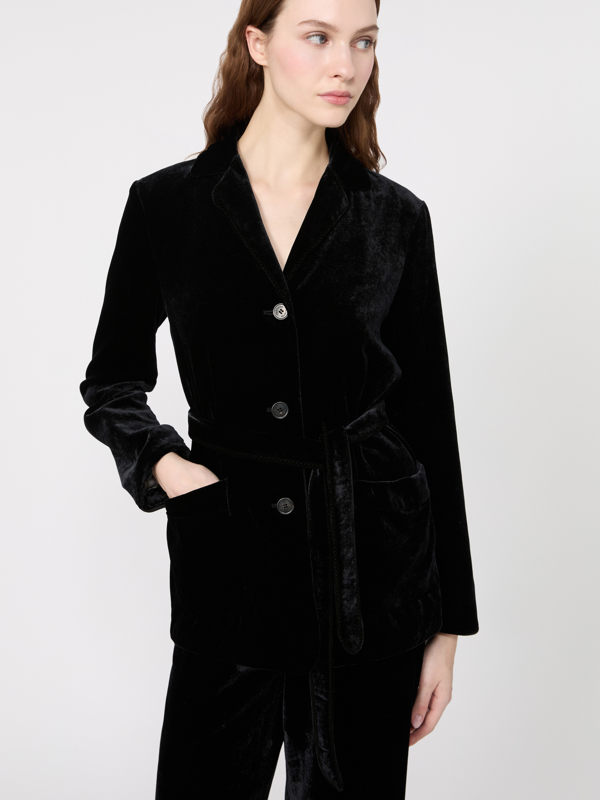 Velvet Jacket with Belt - Weekend Max Mara - 4