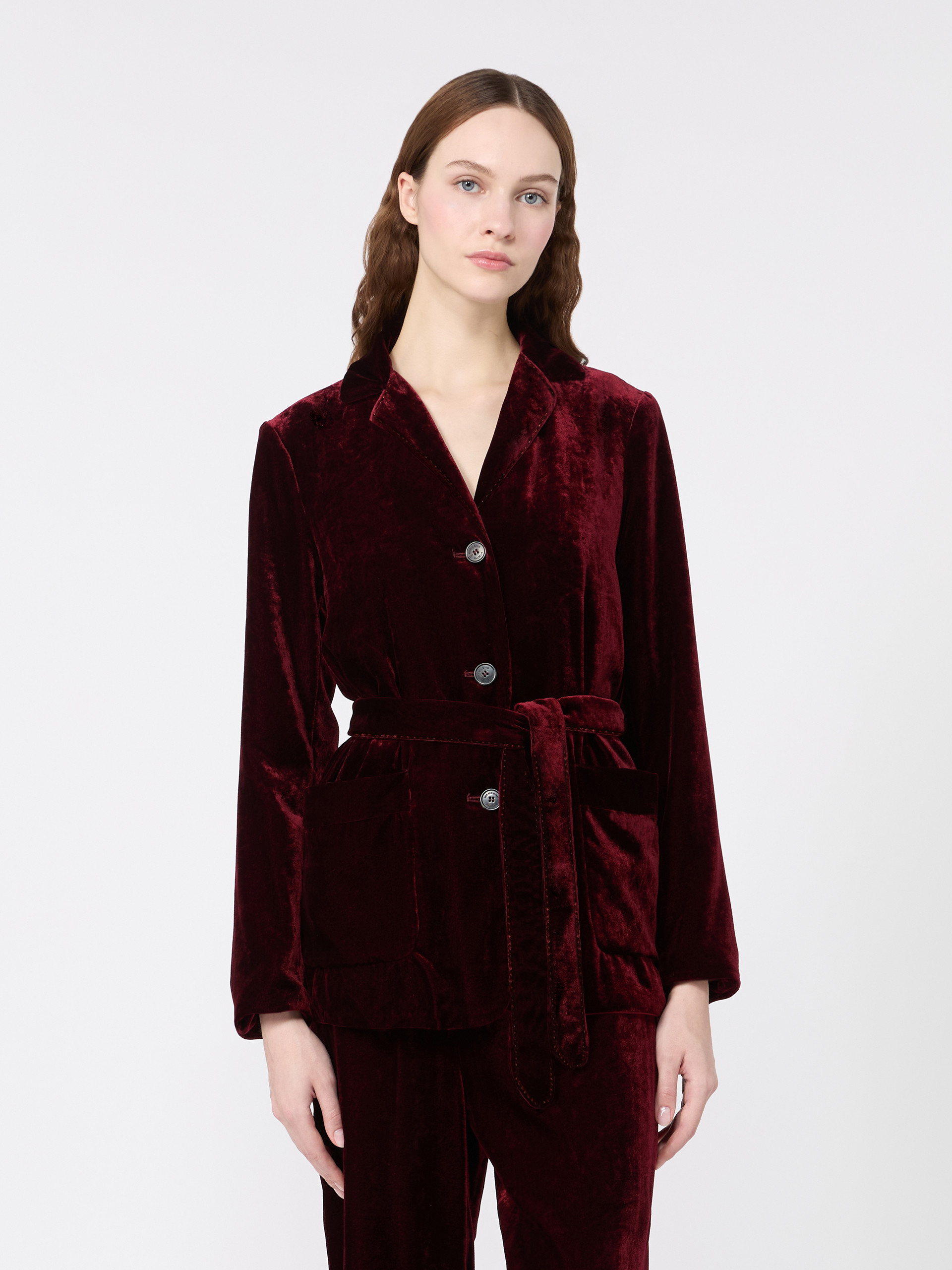 Velvet Jacket with Belt - Weekend Max Mara - 2