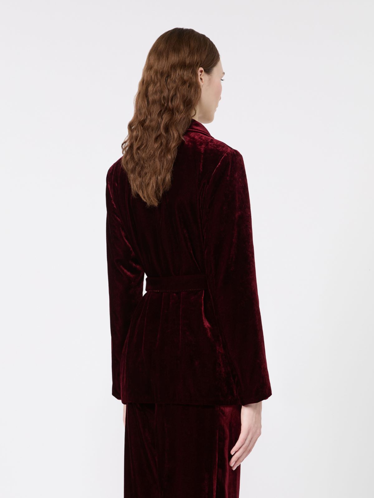 Velvet Jacket with Belt - Weekend Max Mara - 3