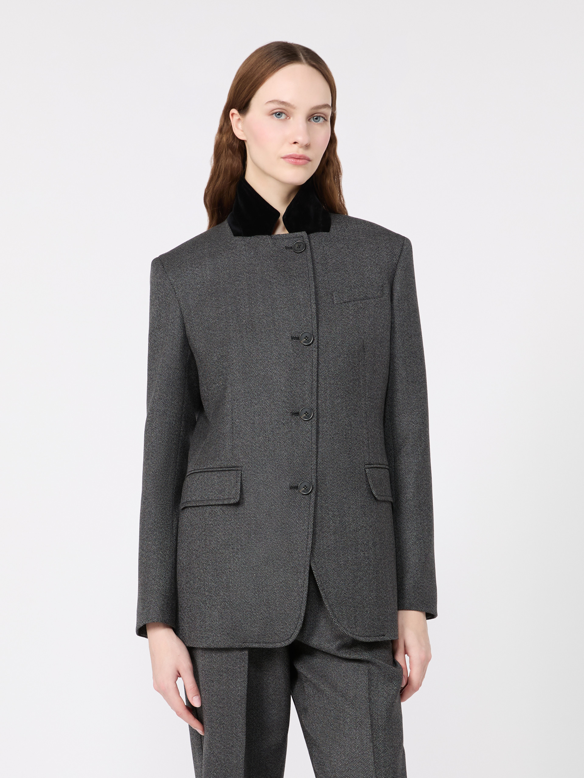 Single-breasted wool tweed jacket - Weekend Max Mara - 2