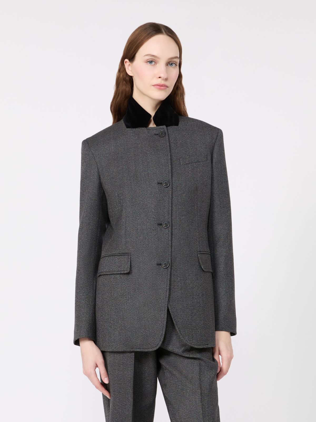 Single-breasted wool tweed jacket - Weekend Max Mara - 2