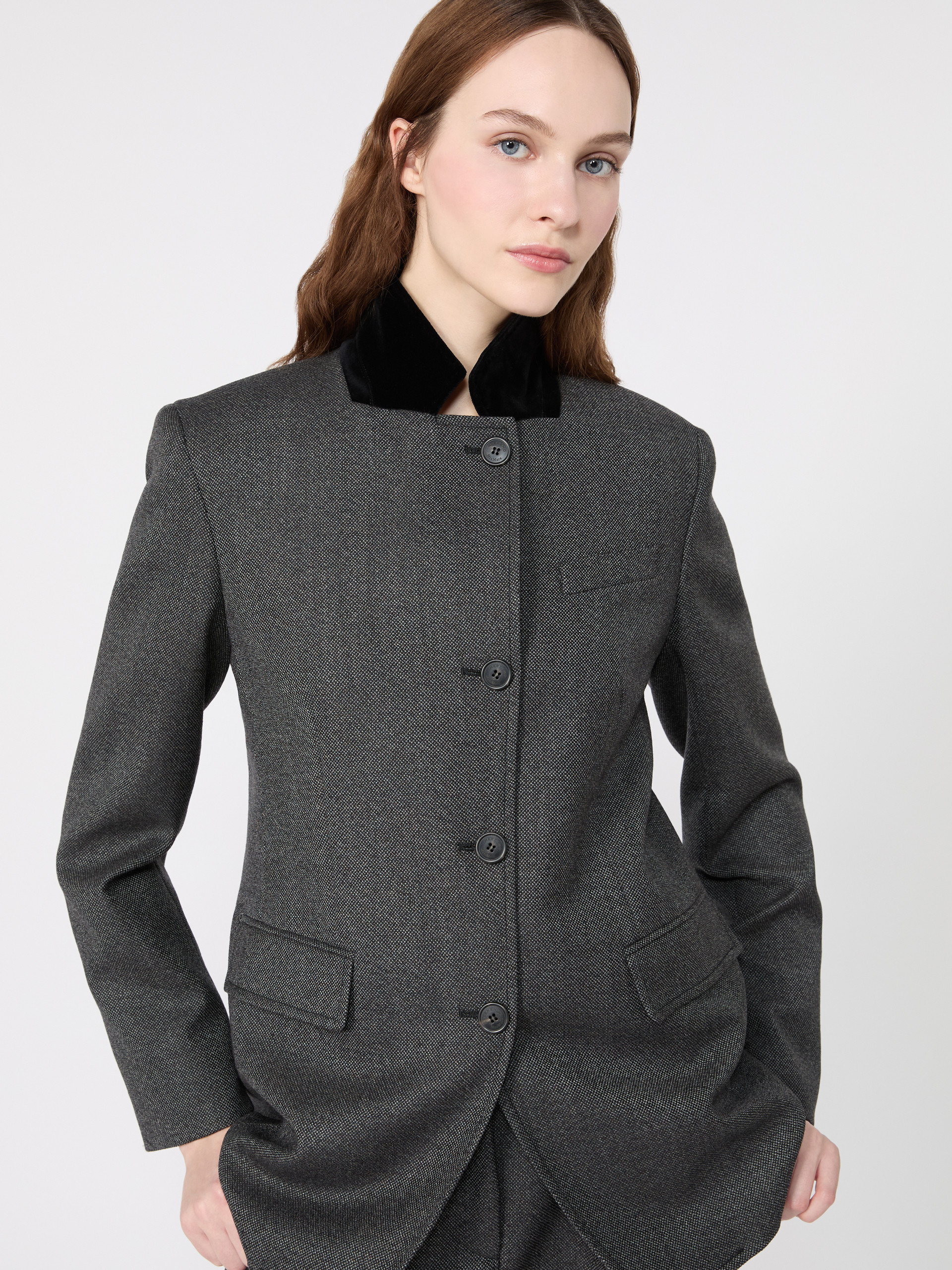 Single-breasted wool tweed jacket - Weekend Max Mara - 4