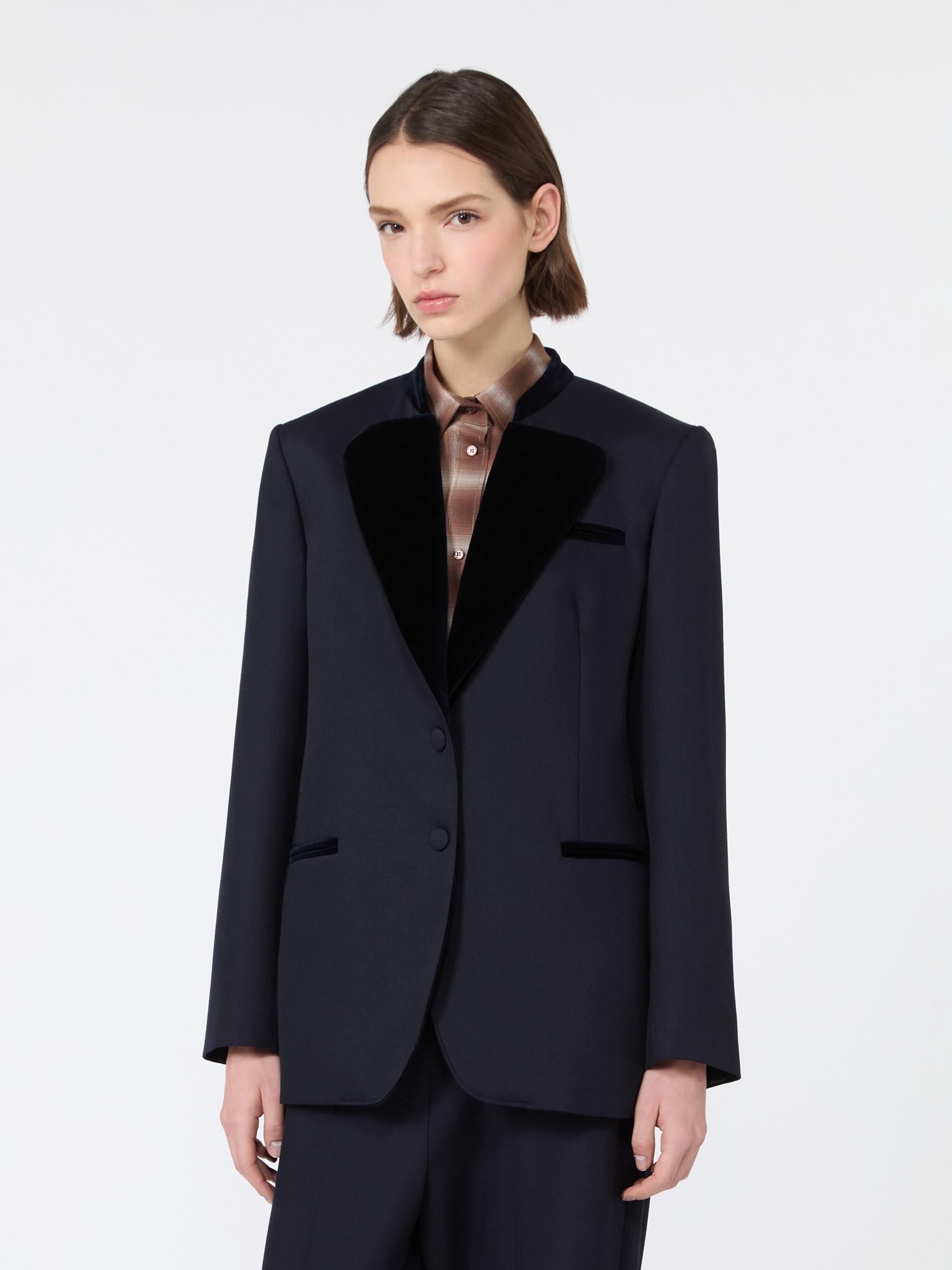 Wool cavalry twill single-breasted blazer - Weekend Max Mara - 2