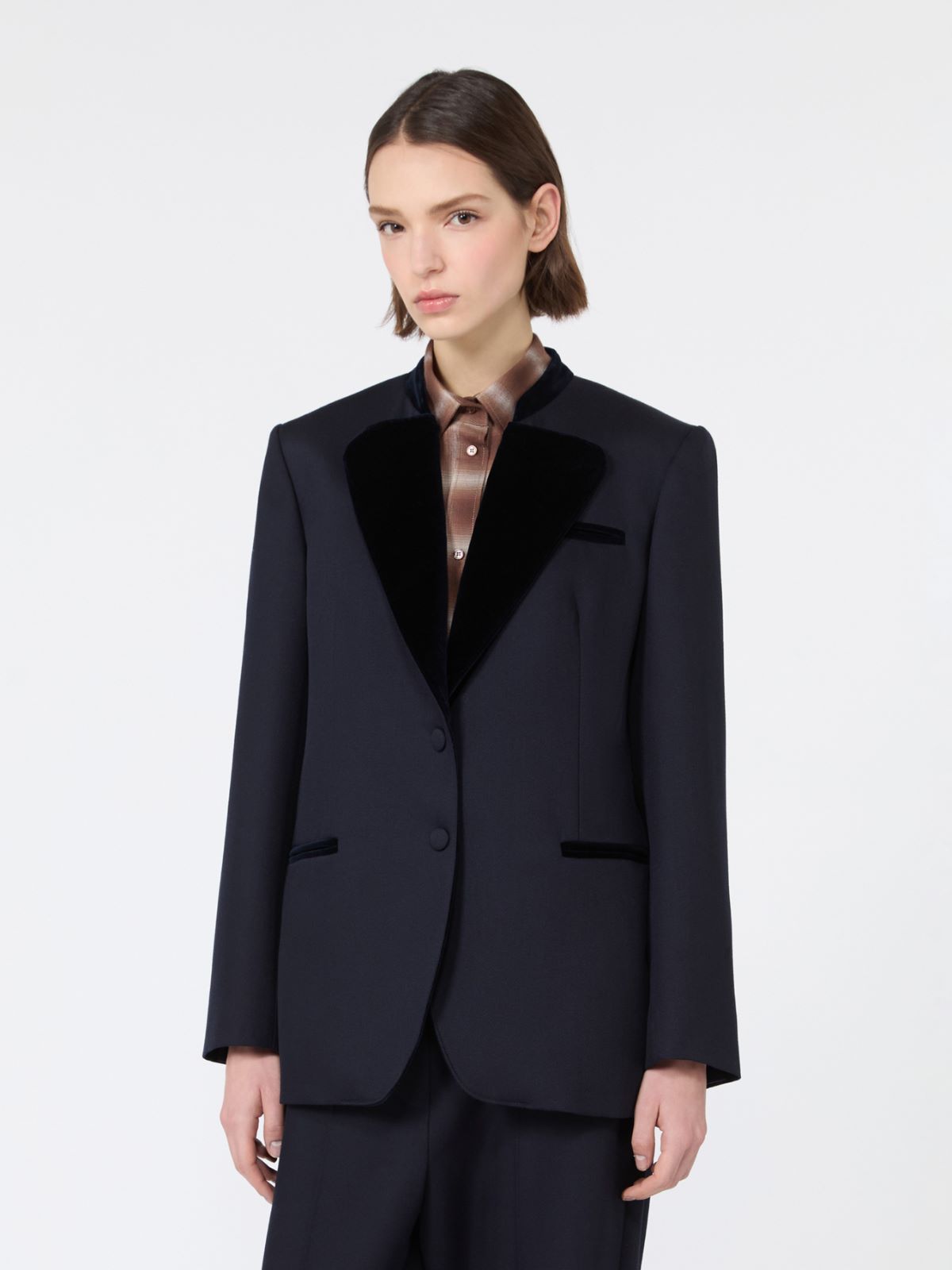 Wool cavalry twill single-breasted blazer - Weekend Max Mara - 2