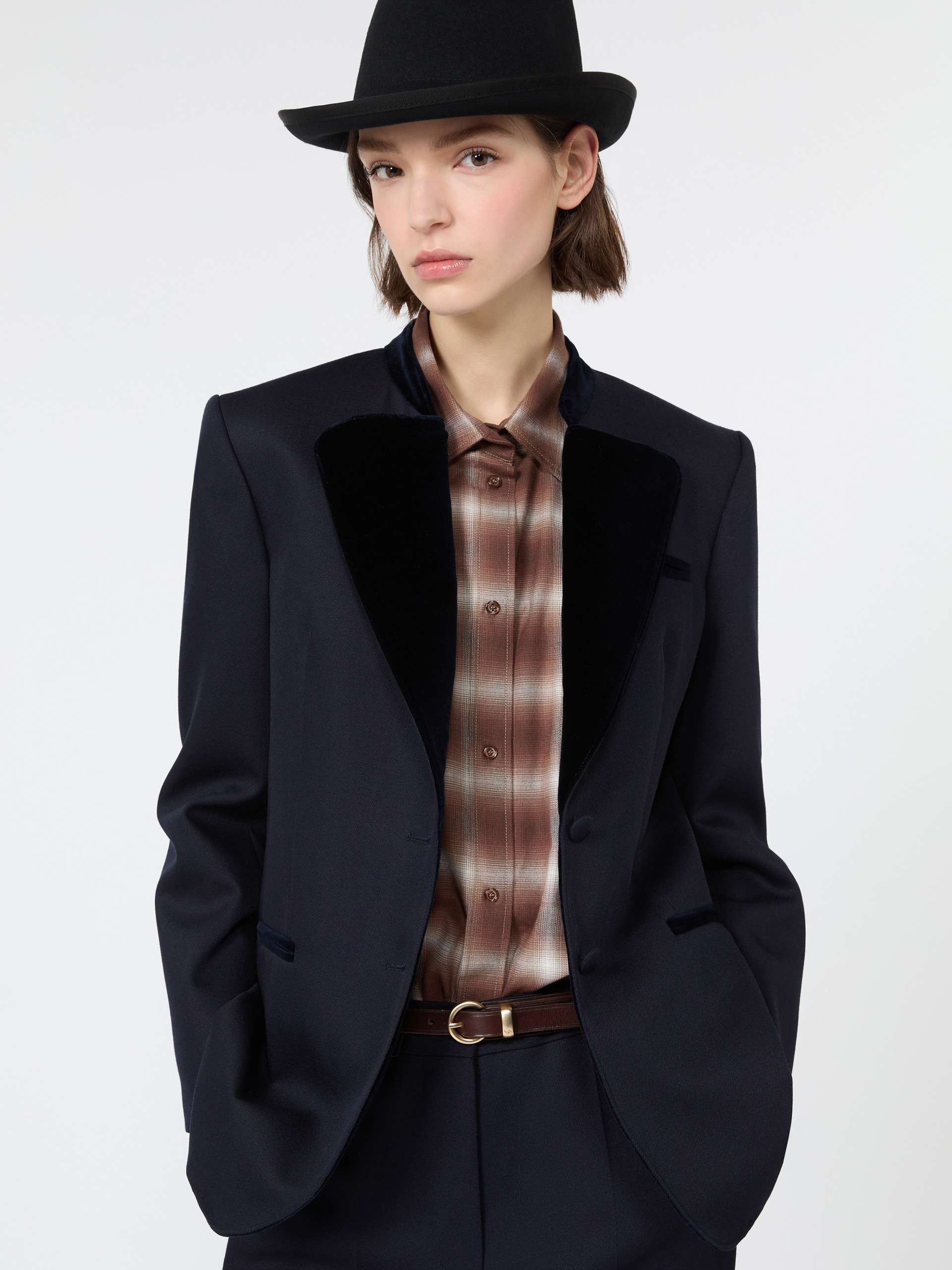 Wool cavalry twill single-breasted blazer - Weekend Max Mara - 4