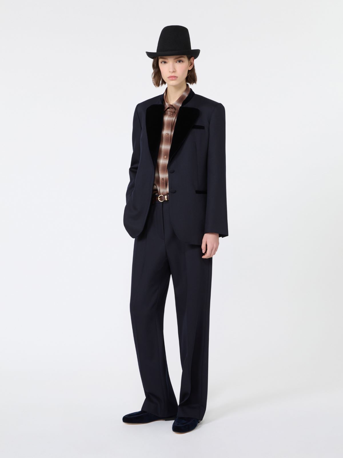 Wool cavalry twill single-breasted blazer - Weekend Max Mara