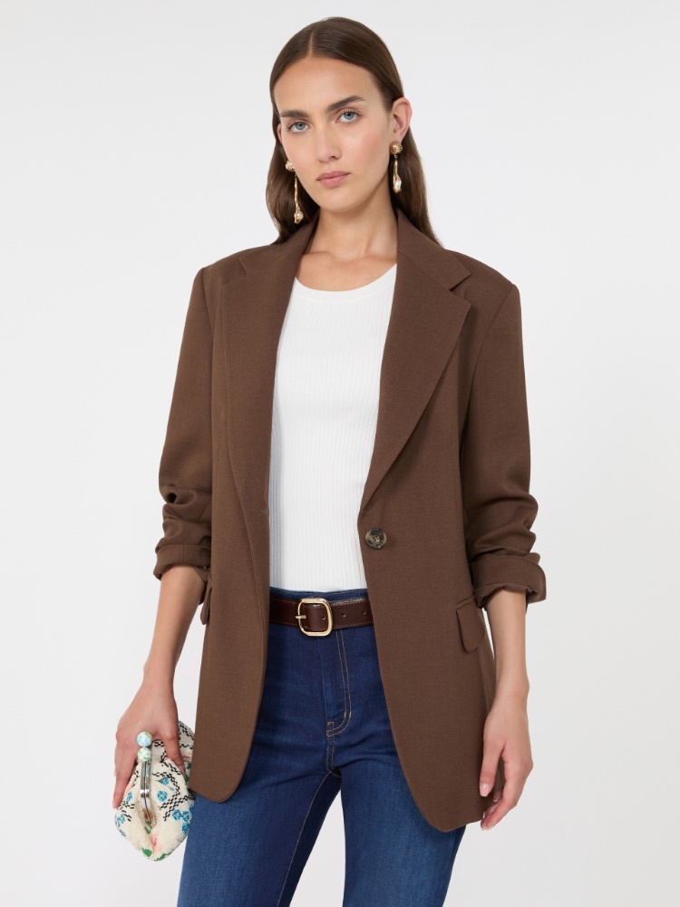Single-breasted woollen cloth blazer - Weekend Max Mara