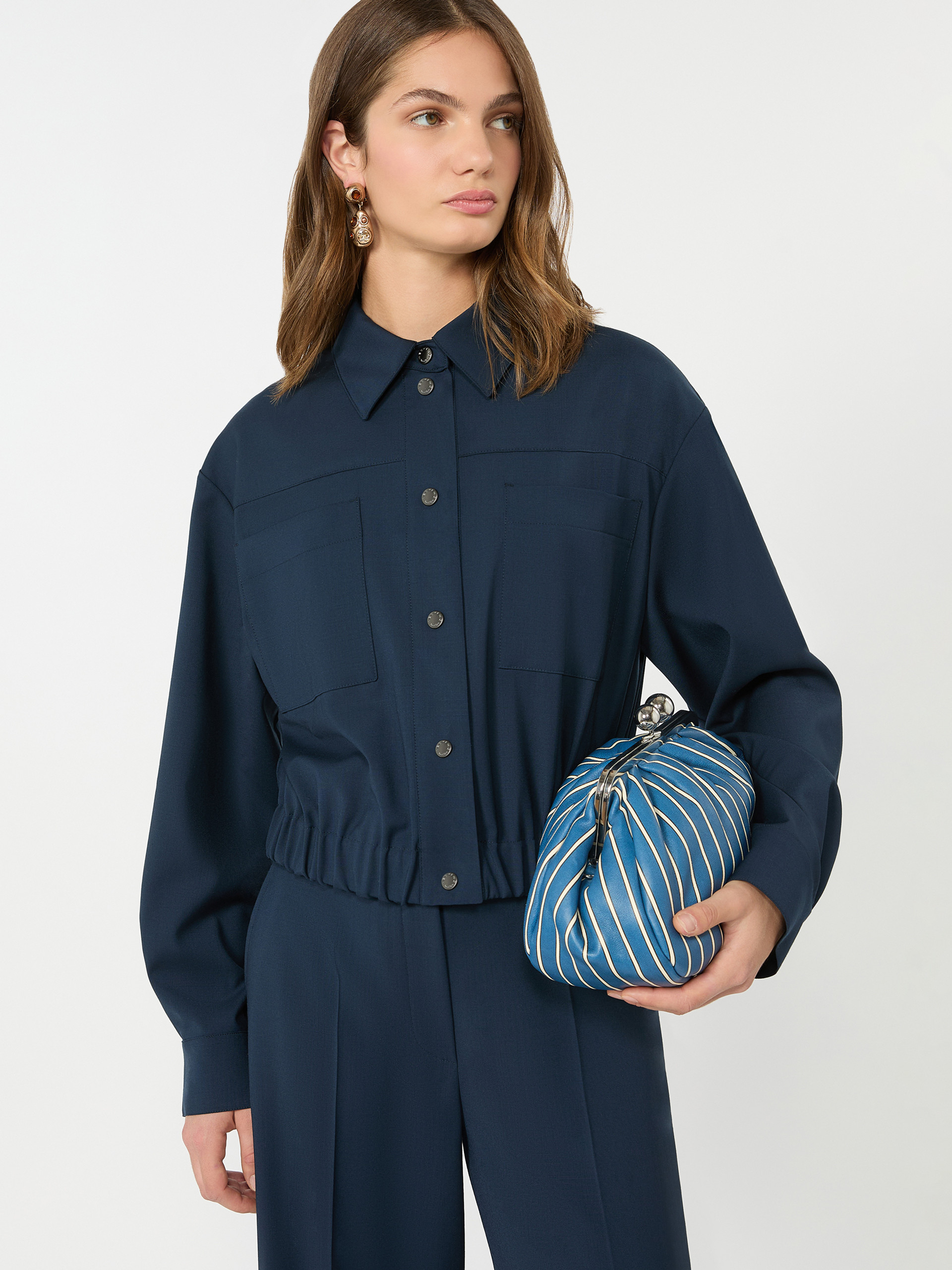 Short woollen cloth jacket - NAVY - Weekend Max Mara - 4