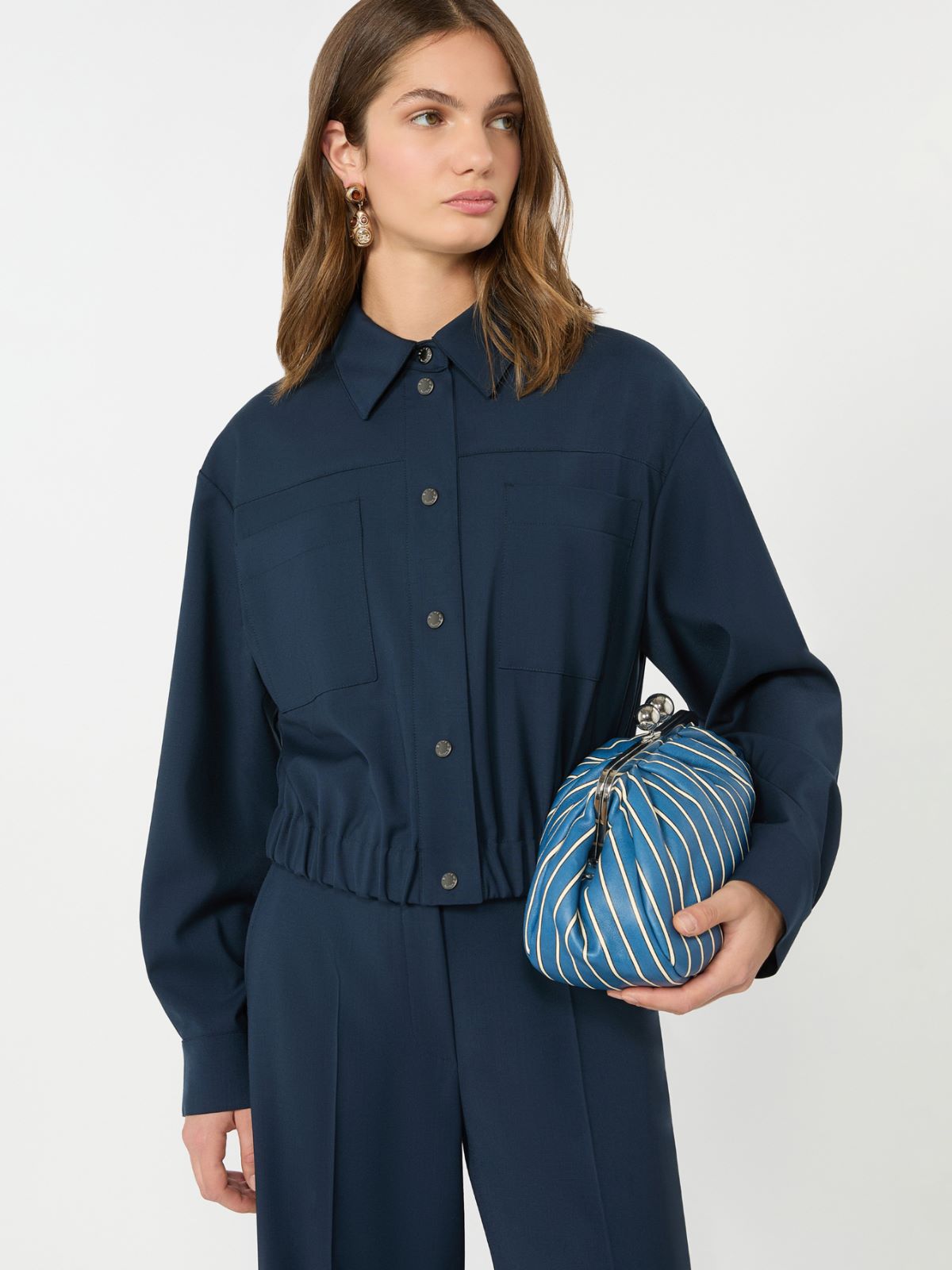 Short woollen cloth jacket - NAVY - Weekend Max Mara - 4