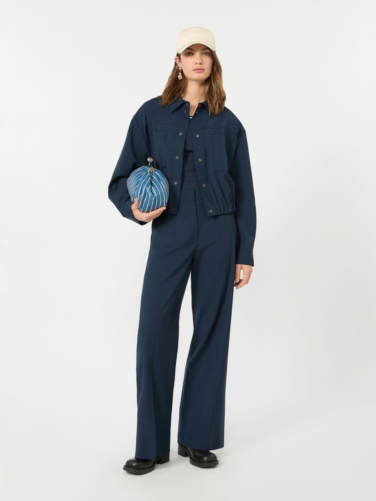 Short woollen cloth jacket - NAVY - Weekend Max Mara