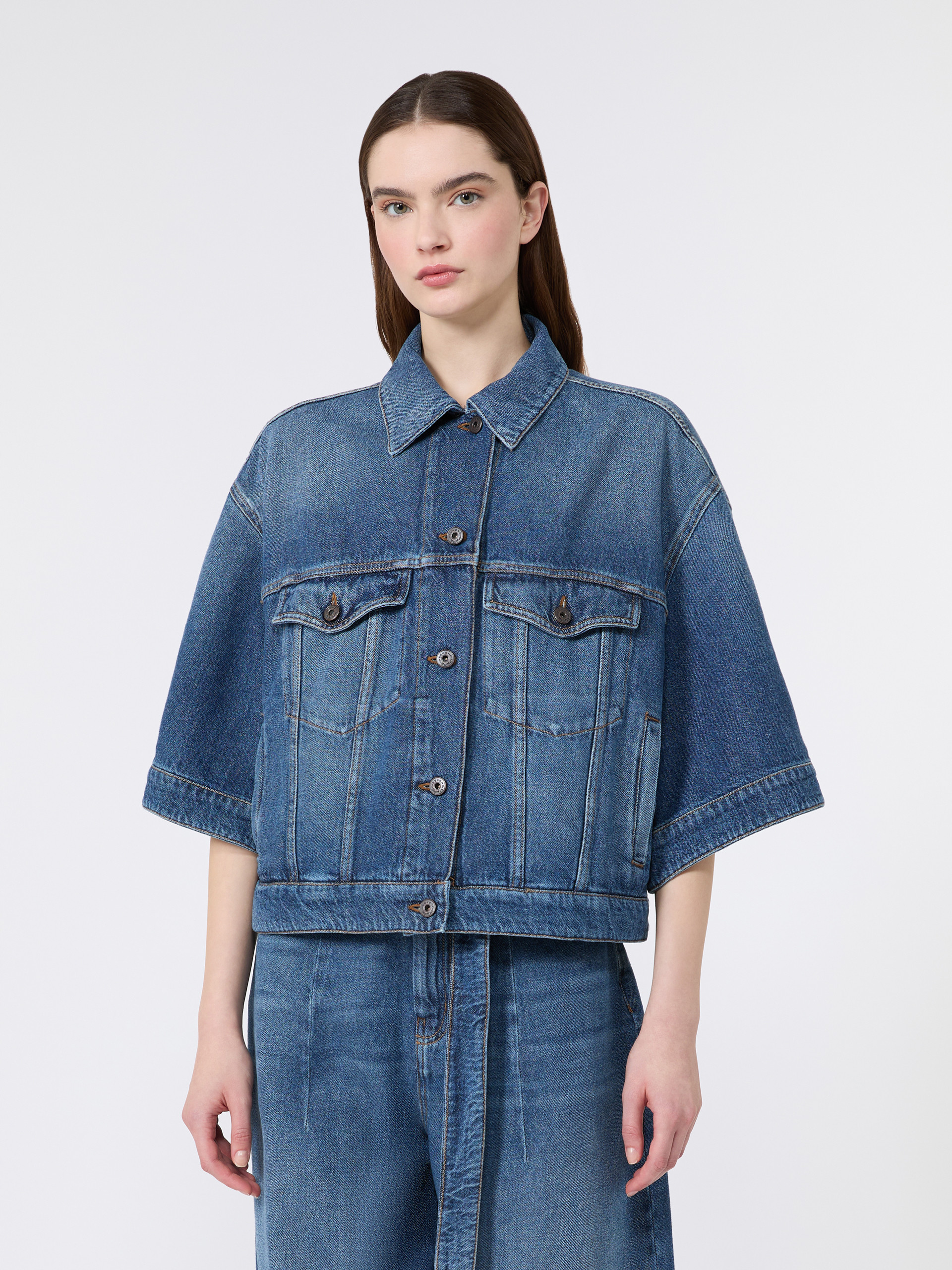 Cotton denim jacket - NAVY - Weekend Max Mara - 2