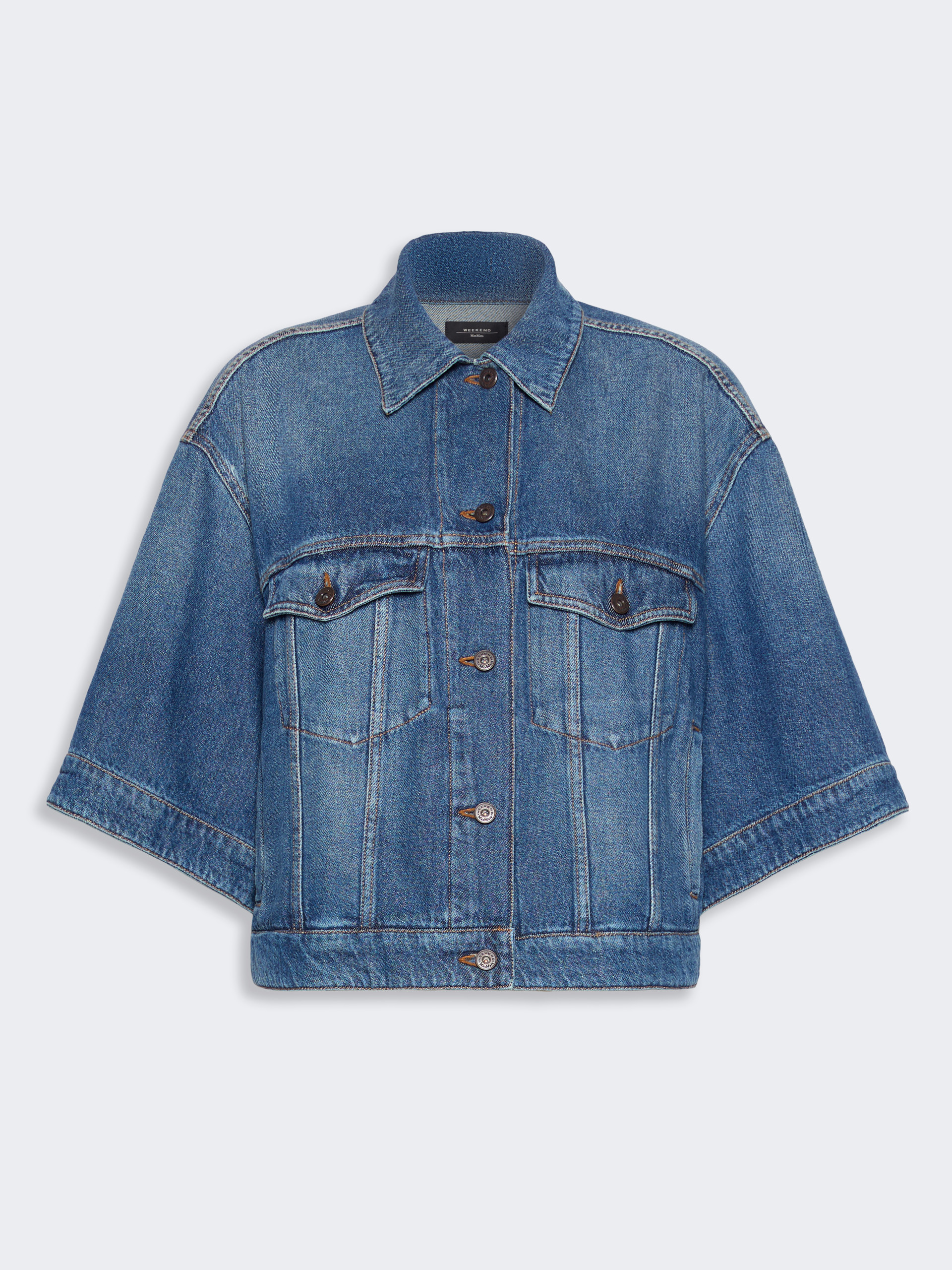 Cotton denim jacket - NAVY - Weekend Max Mara - 7