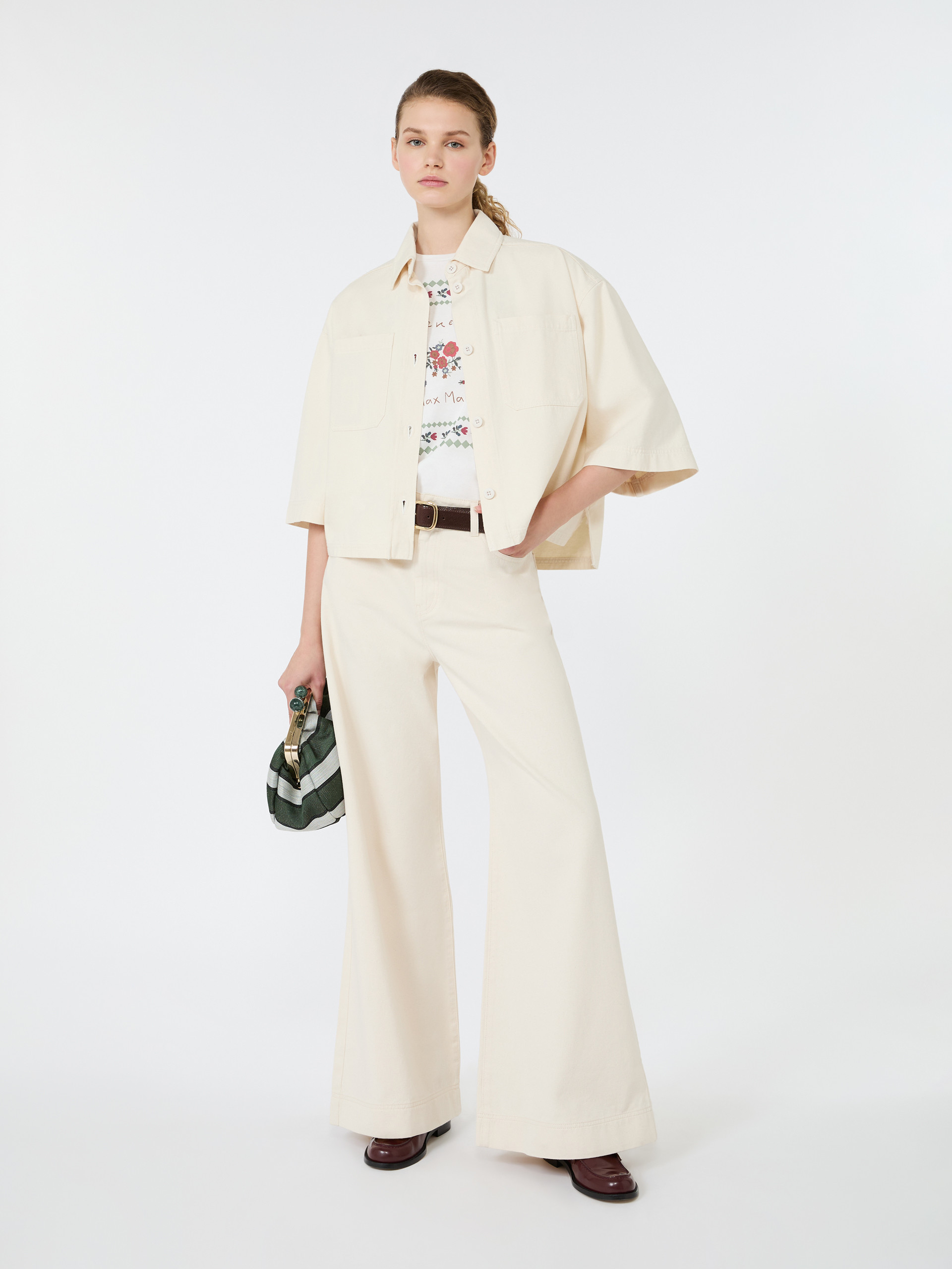 Washed cotton cropped jacket - Weekend Max Mara