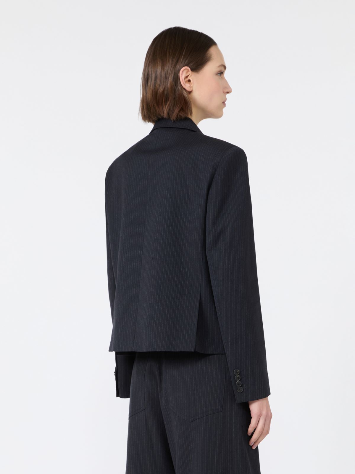 Blazer in gabardina di lana e cotone - Weekend Max Mara - 3
