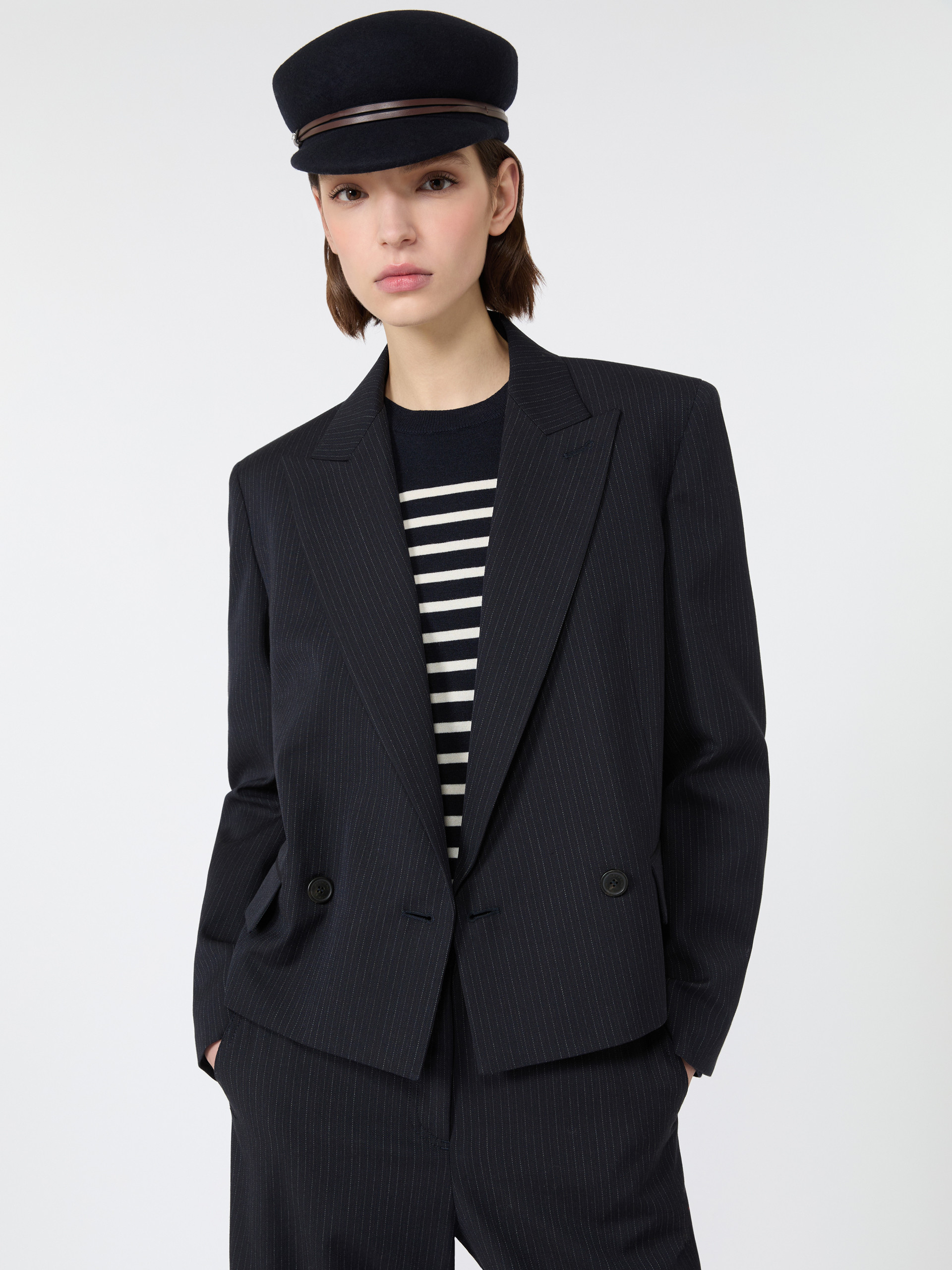 Blazer in gabardina di lana e cotone - Weekend Max Mara - 4