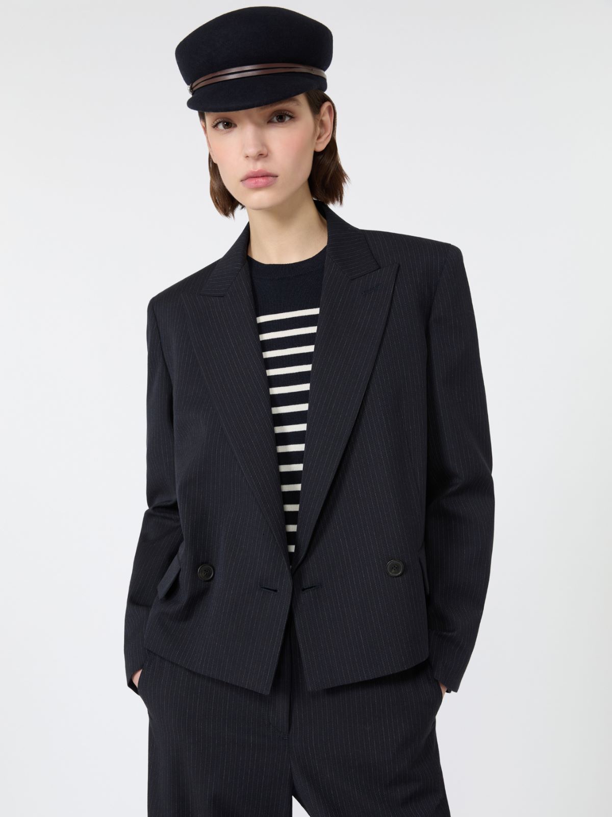 Blazer in gabardina di lana e cotone - Weekend Max Mara - 4