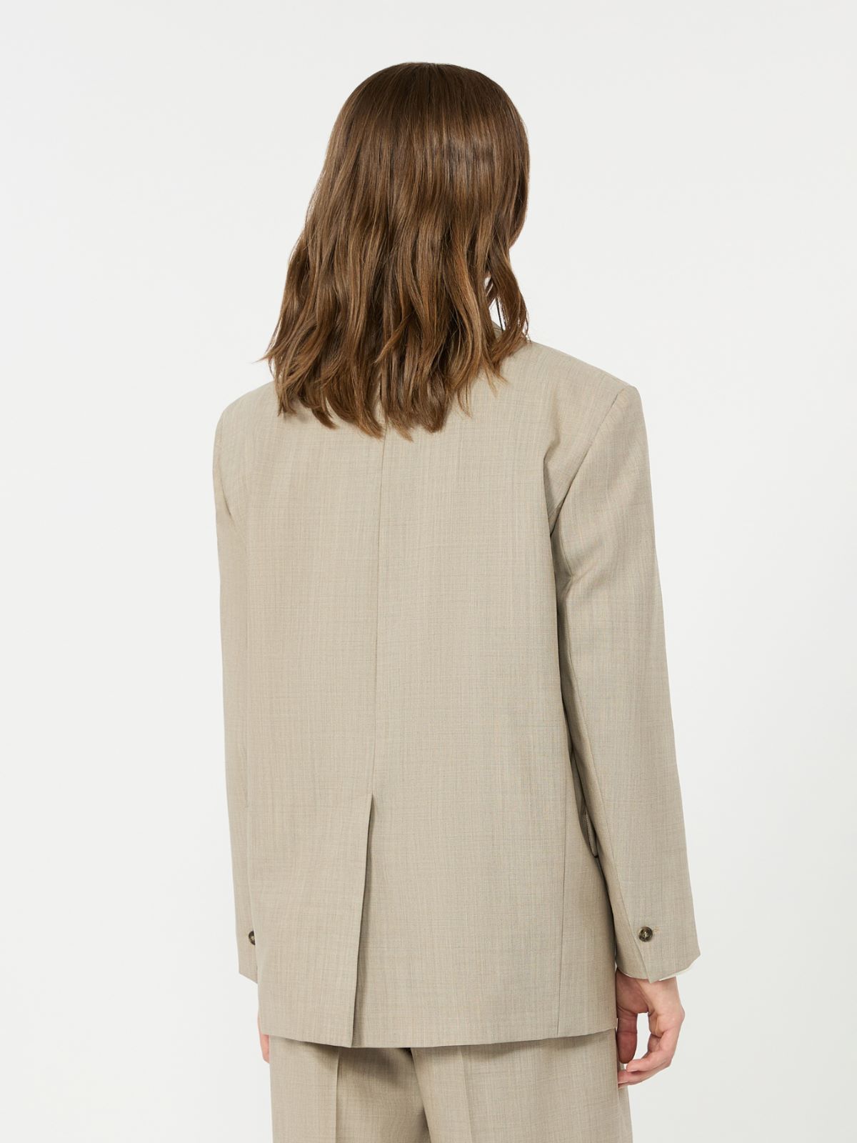Oversized woollen cloth blazer - HAZELNUT BROWN - Weekend Max Mara - 3