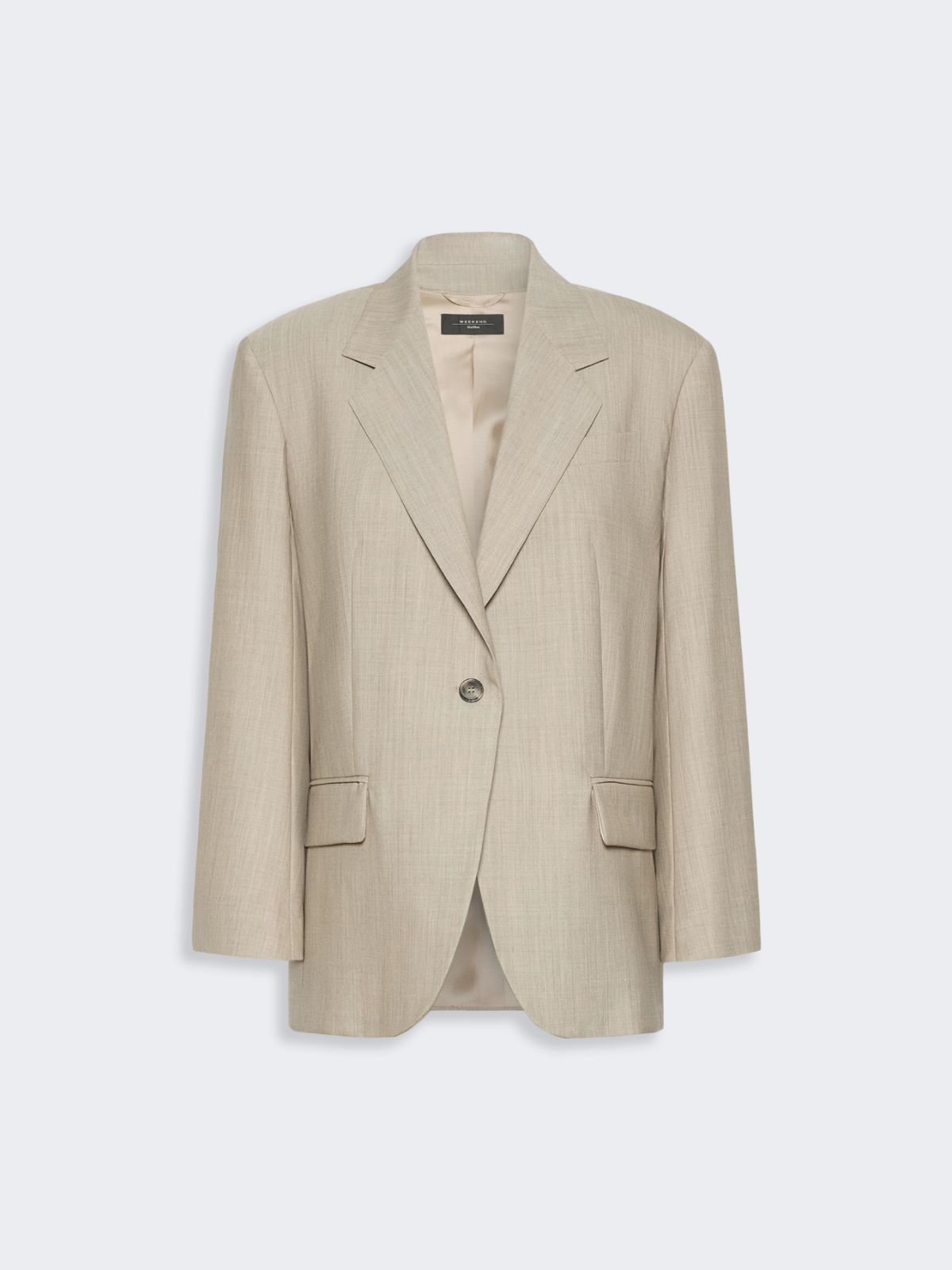 Oversized woollen cloth blazer - HAZELNUT BROWN - Weekend Max Mara - 5