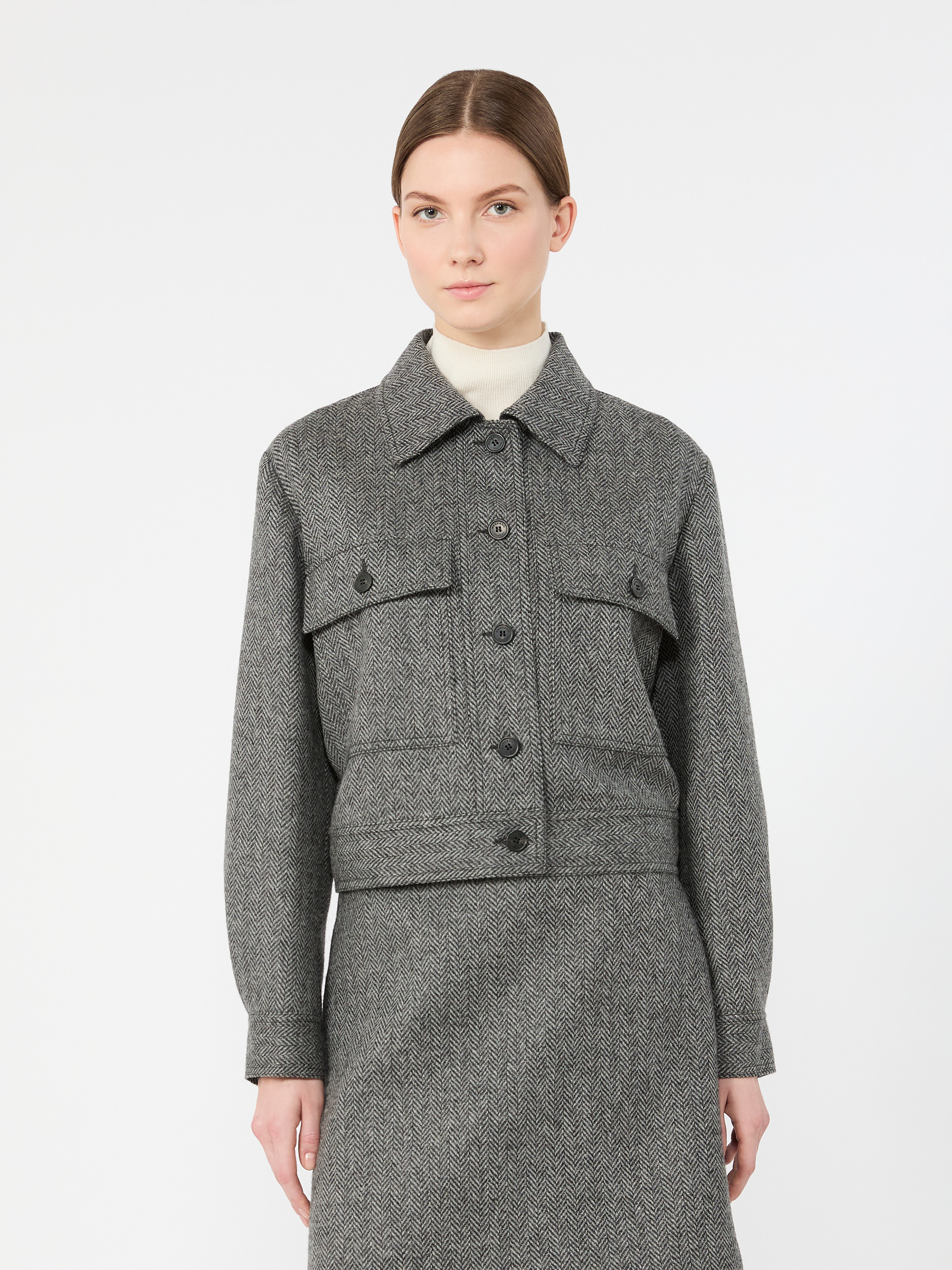 Cropped wool blend jacket - Weekend Max Mara - 2