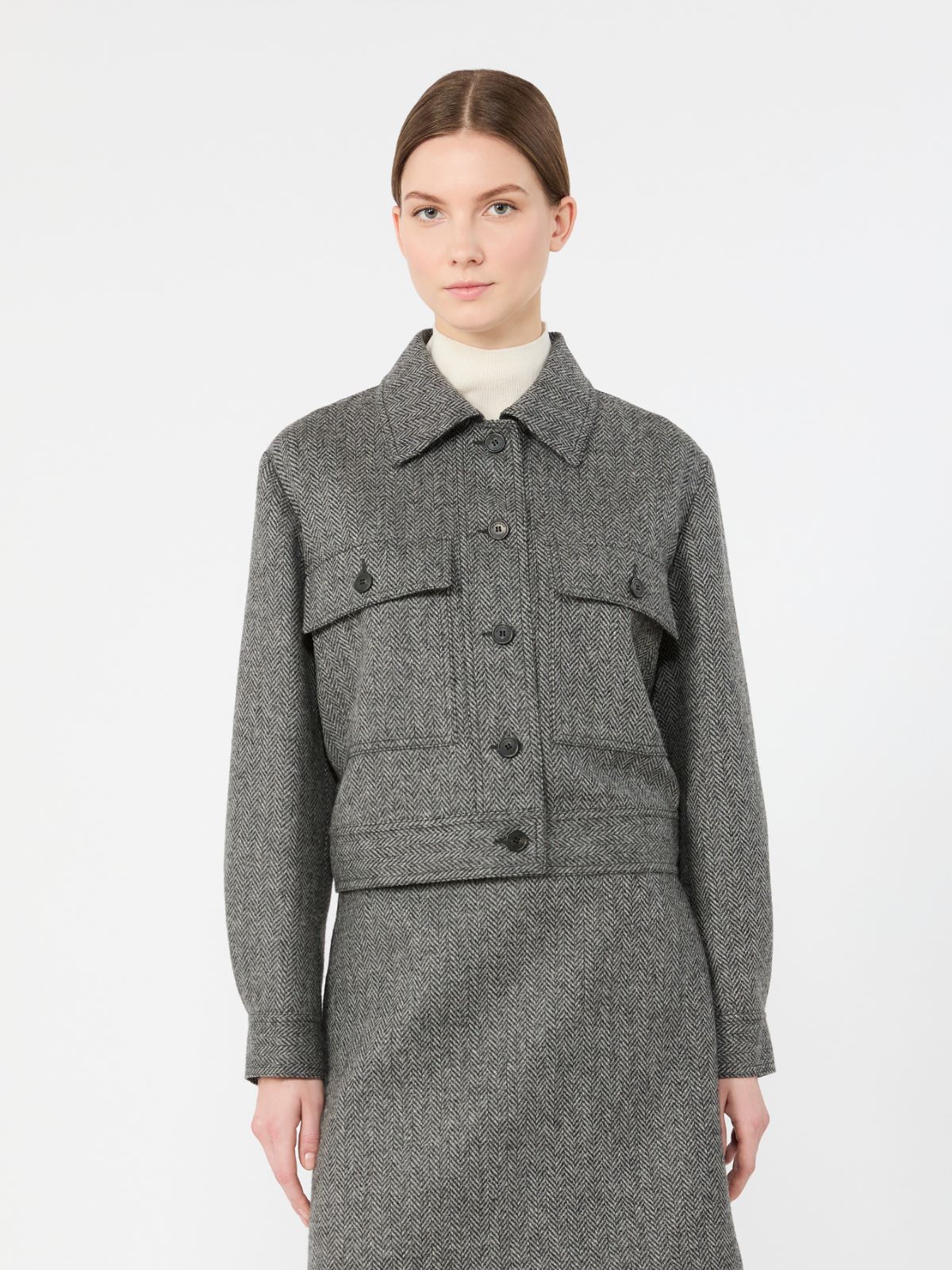 Cropped wool blend jacket - Weekend Max Mara - 2
