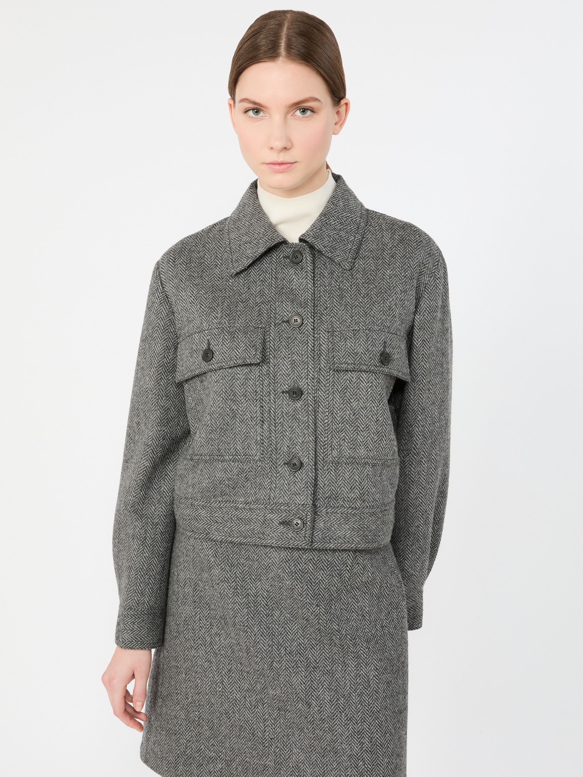 Cropped wool blend jacket - Weekend Max Mara - 4