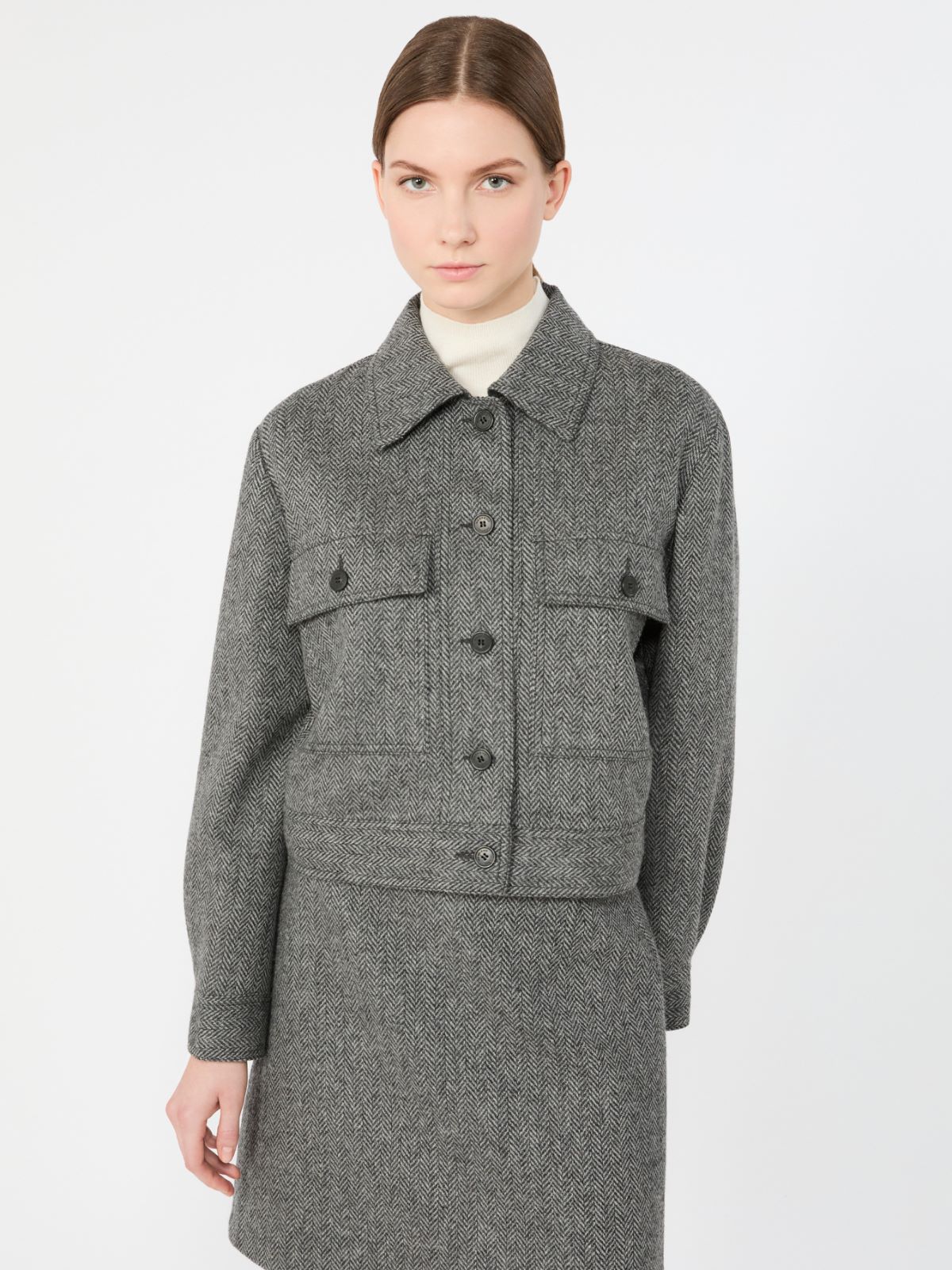 Cropped wool blend jacket - Weekend Max Mara - 4