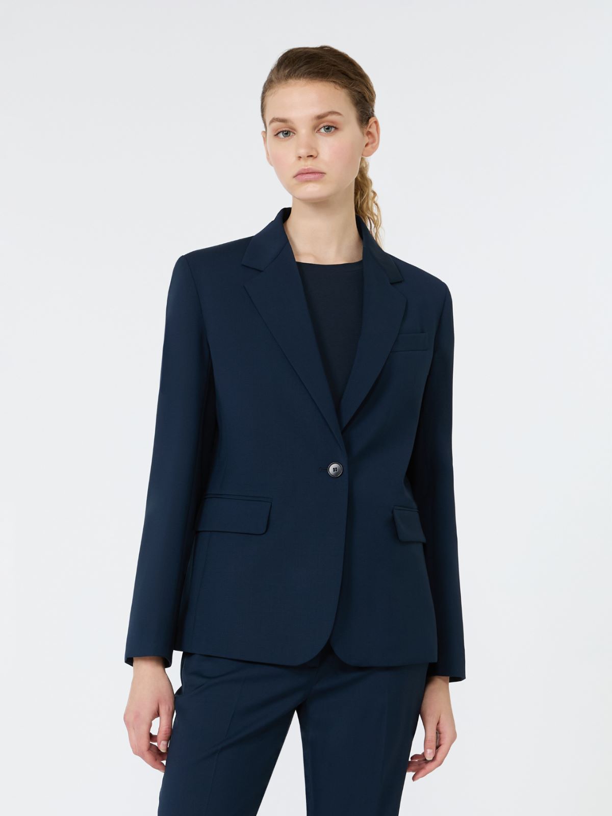 Single-breasted stretch wool blazer - Weekend Max Mara - 2