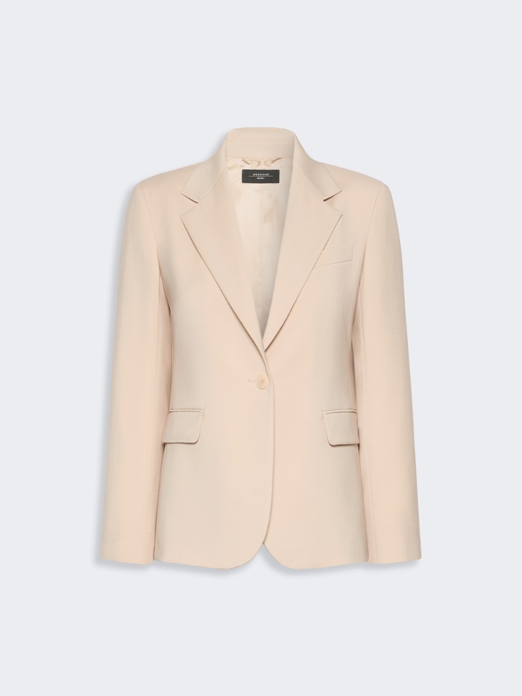 Single-breasted stretch wool blazer - POWDER - Weekend Max Mara - 6