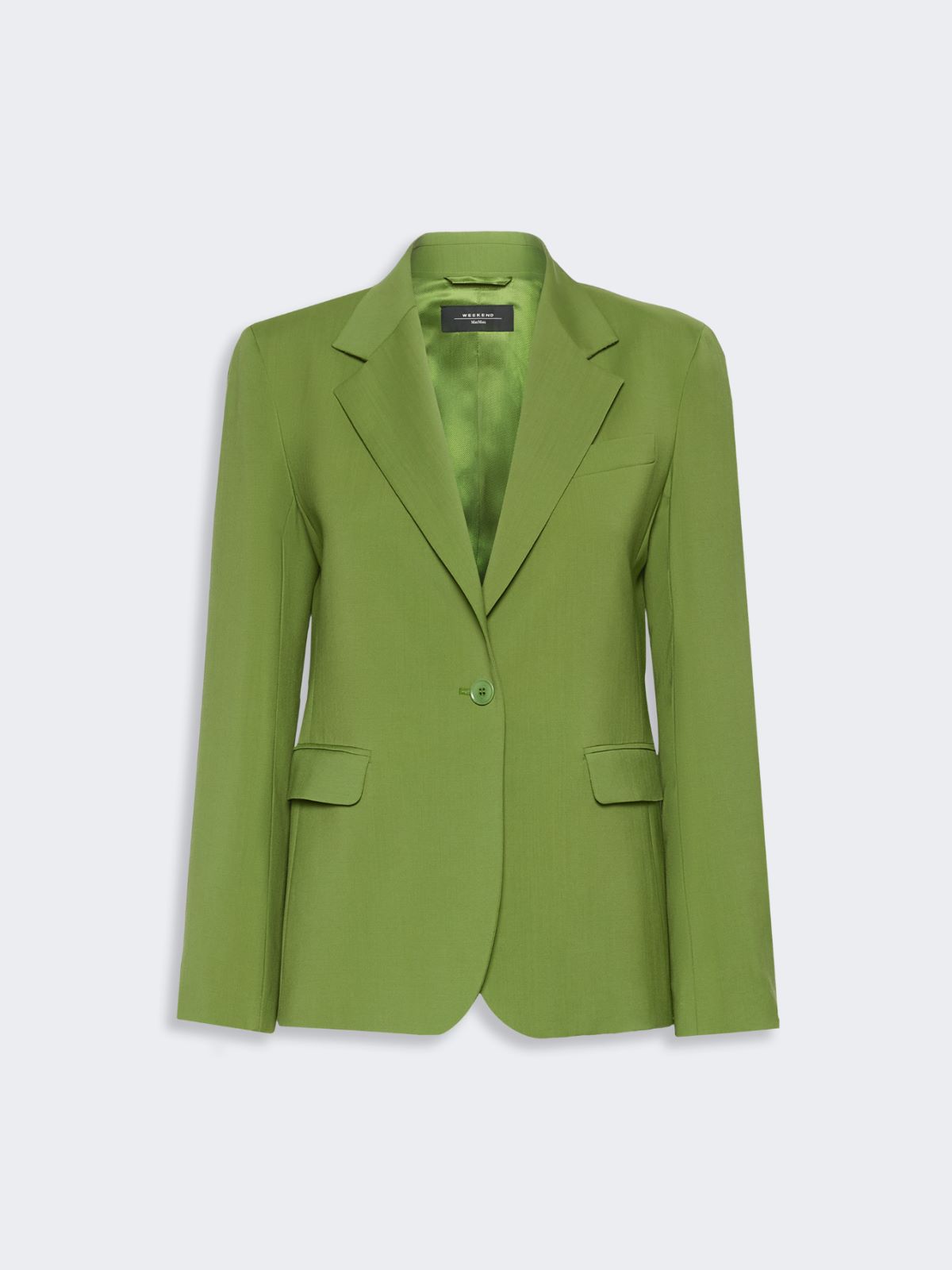 Single-breasted stretch wool blazer - GREEN - Weekend Max Mara - 5