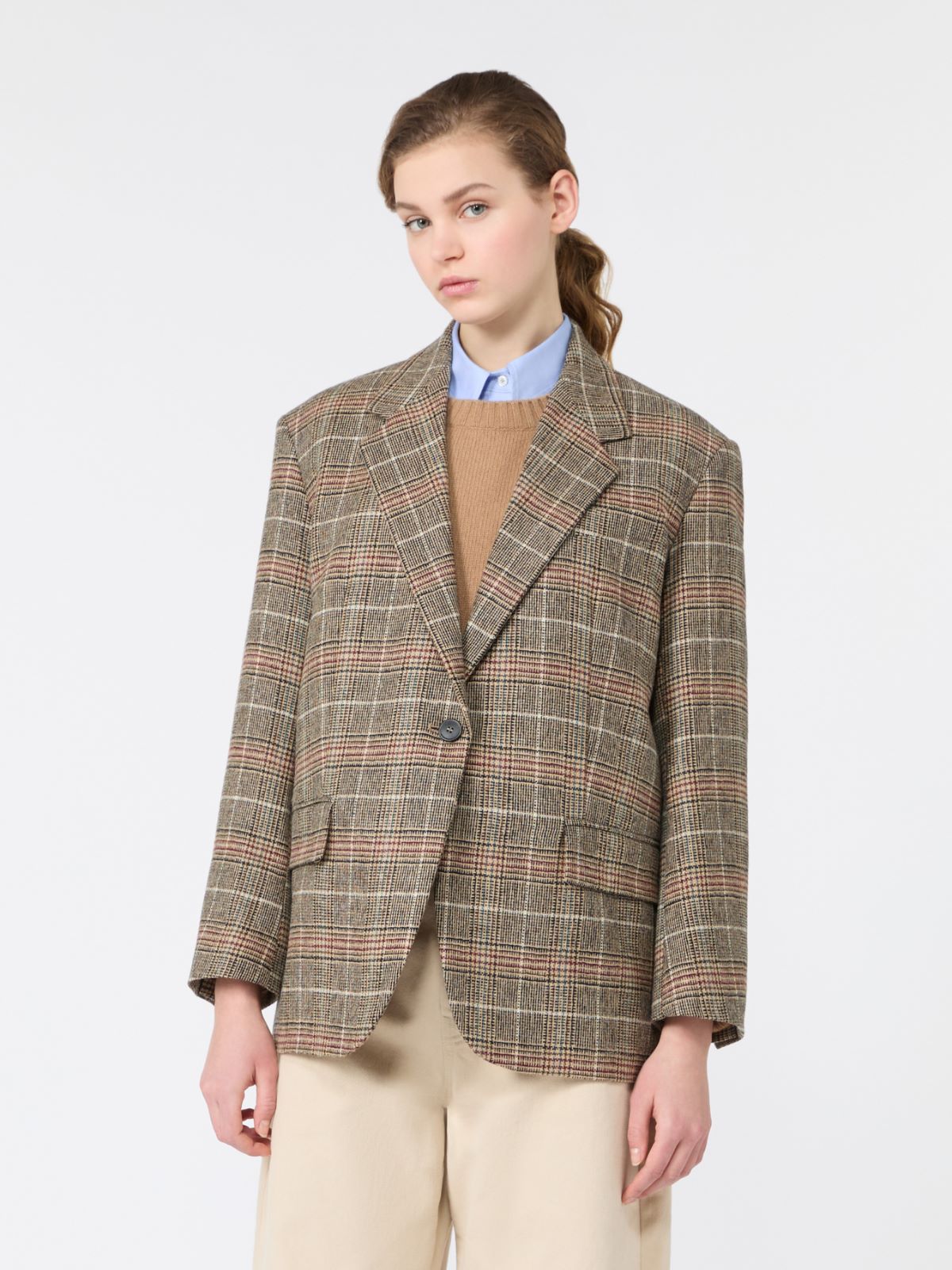 Prince of Wales check wool single-breasted blazer - Weekend Max Mara - 2