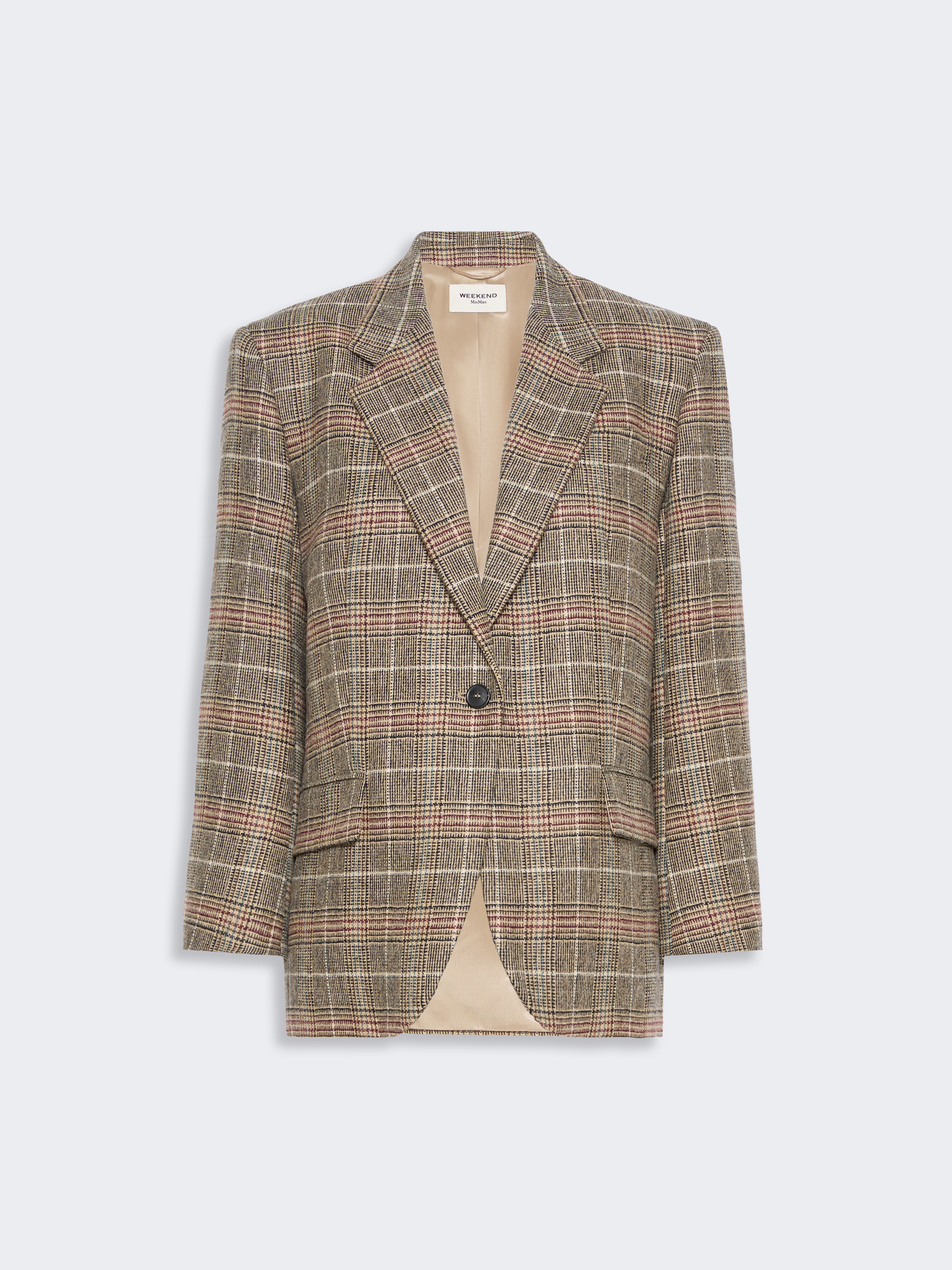 Prince of Wales check wool single-breasted blazer - Weekend Max Mara - 6