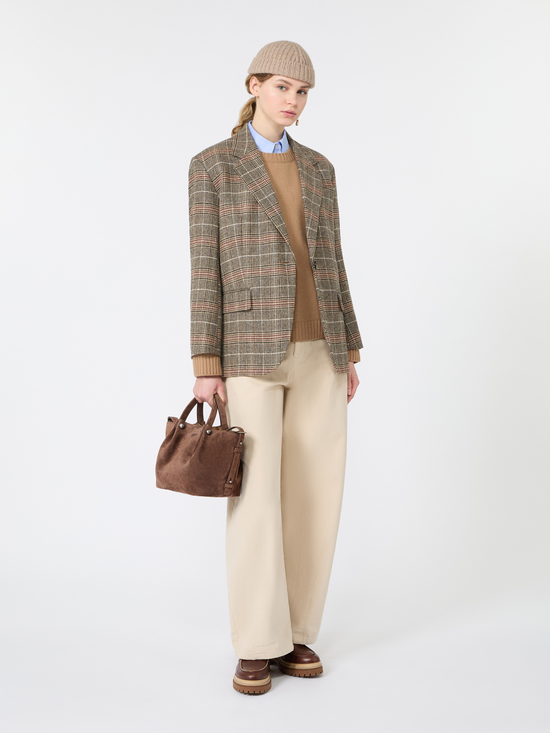 Prince of Wales check wool single-breasted blazer - Weekend Max Mara