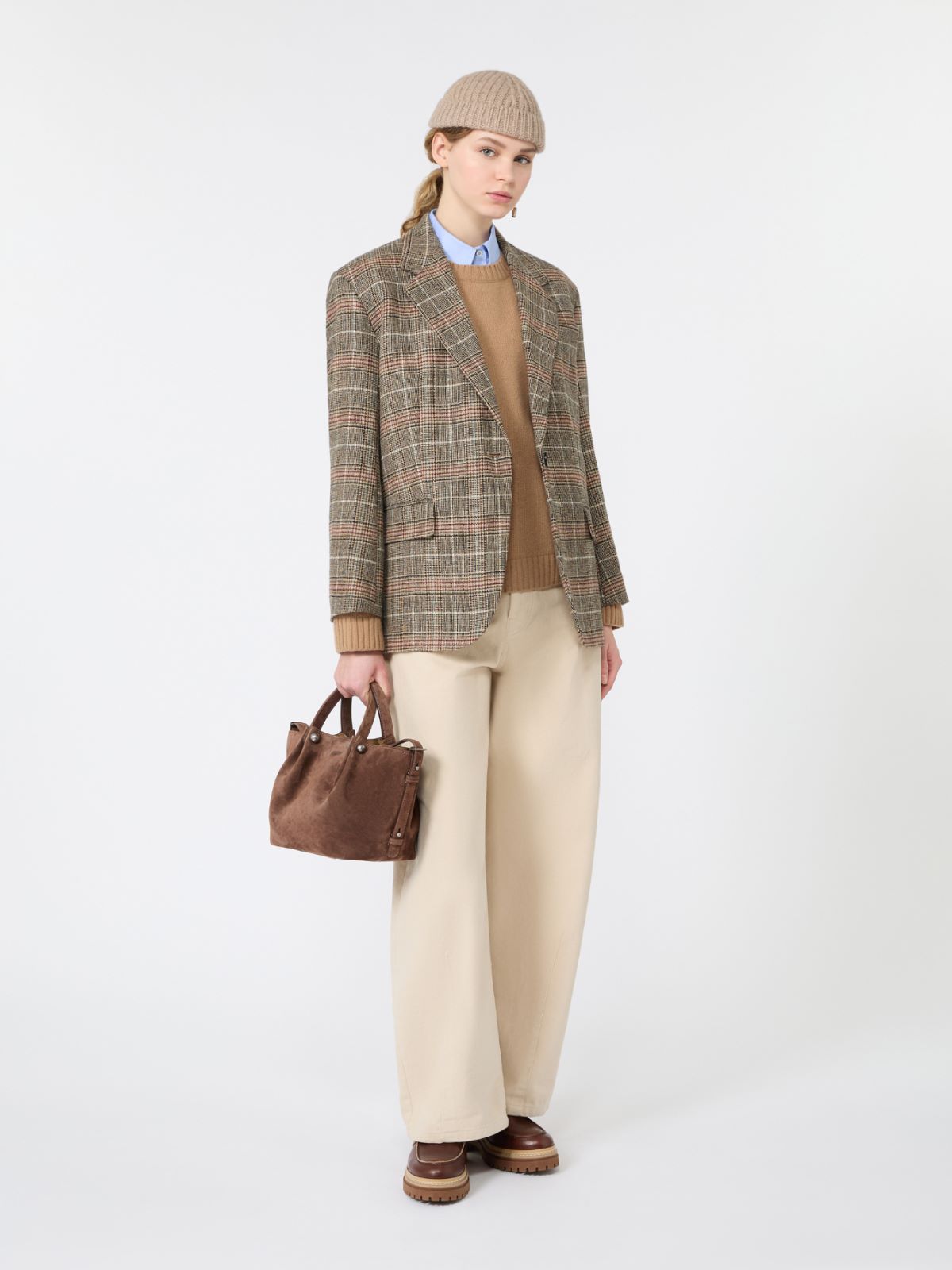 Prince of Wales check wool single-breasted blazer - Weekend Max Mara