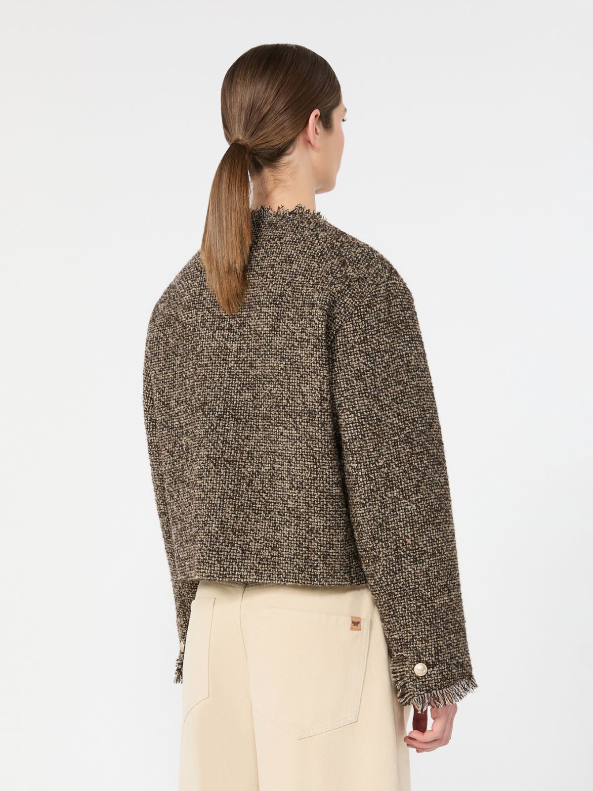 Wool blend bouclé boxy jacket - Weekend Max Mara - 3