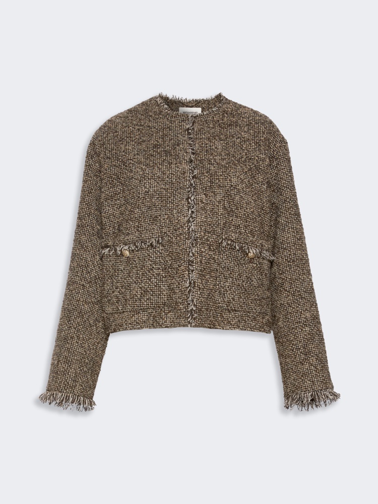 Wool blend bouclé boxy jacket - Weekend Max Mara - 2