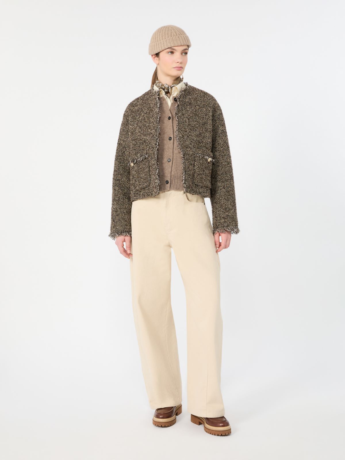 Wool blend bouclé boxy jacket - Weekend Max Mara