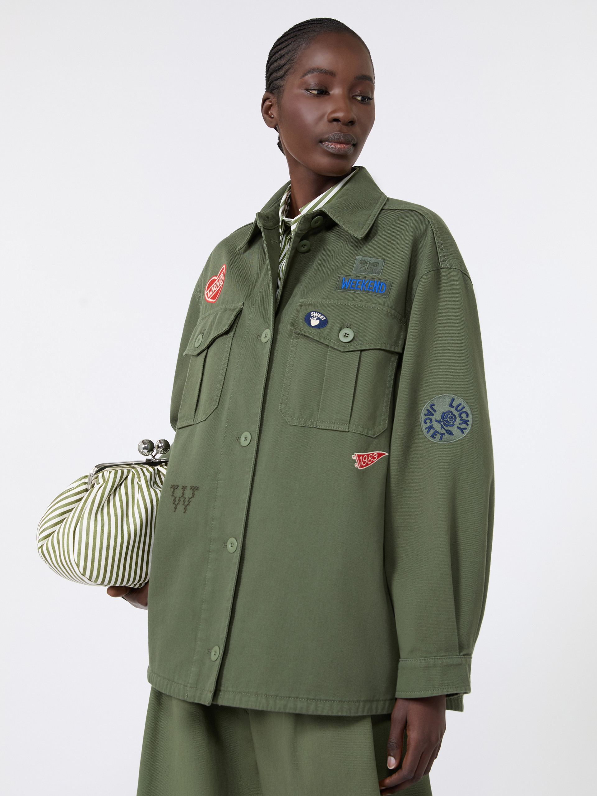 Embroidered cotton canvas jacket - Weekend Max Mara - 4