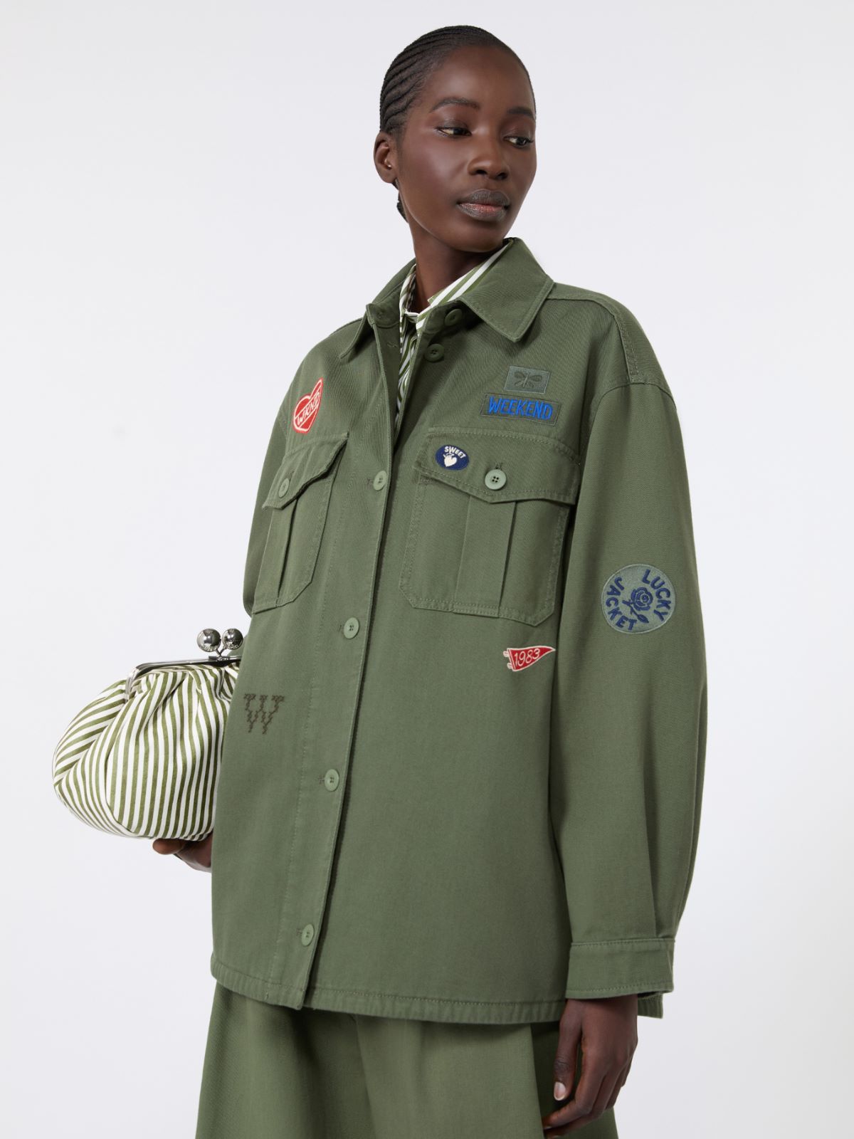 Embroidered cotton canvas jacket - Weekend Max Mara - 4
