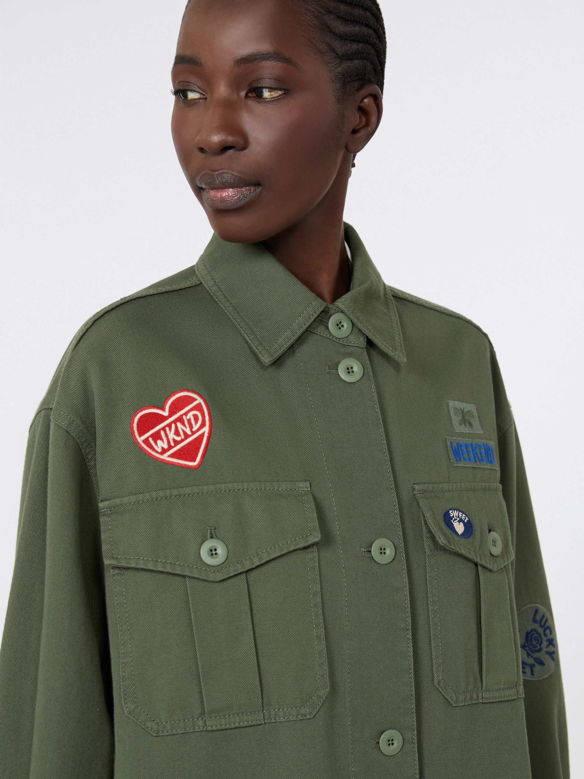 Embroidered cotton canvas jacket - Weekend Max Mara - 5