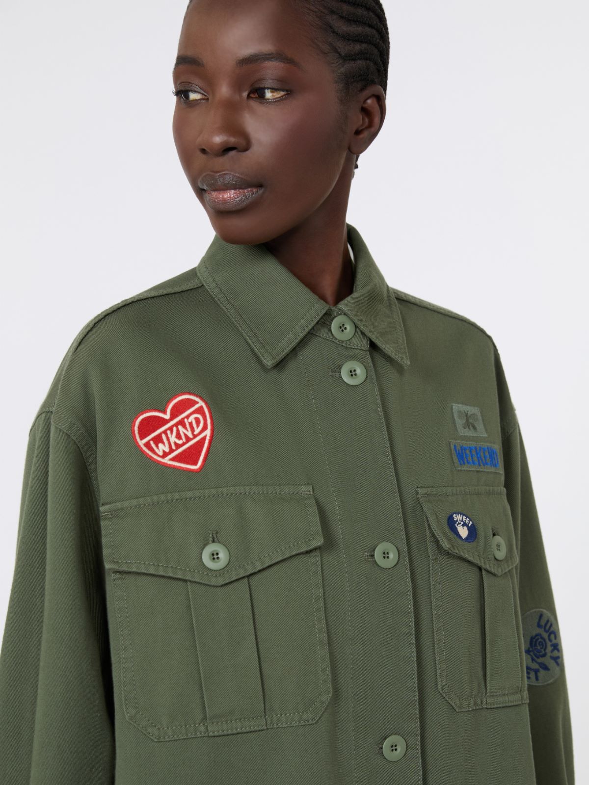 Embroidered cotton canvas jacket - Weekend Max Mara - 5