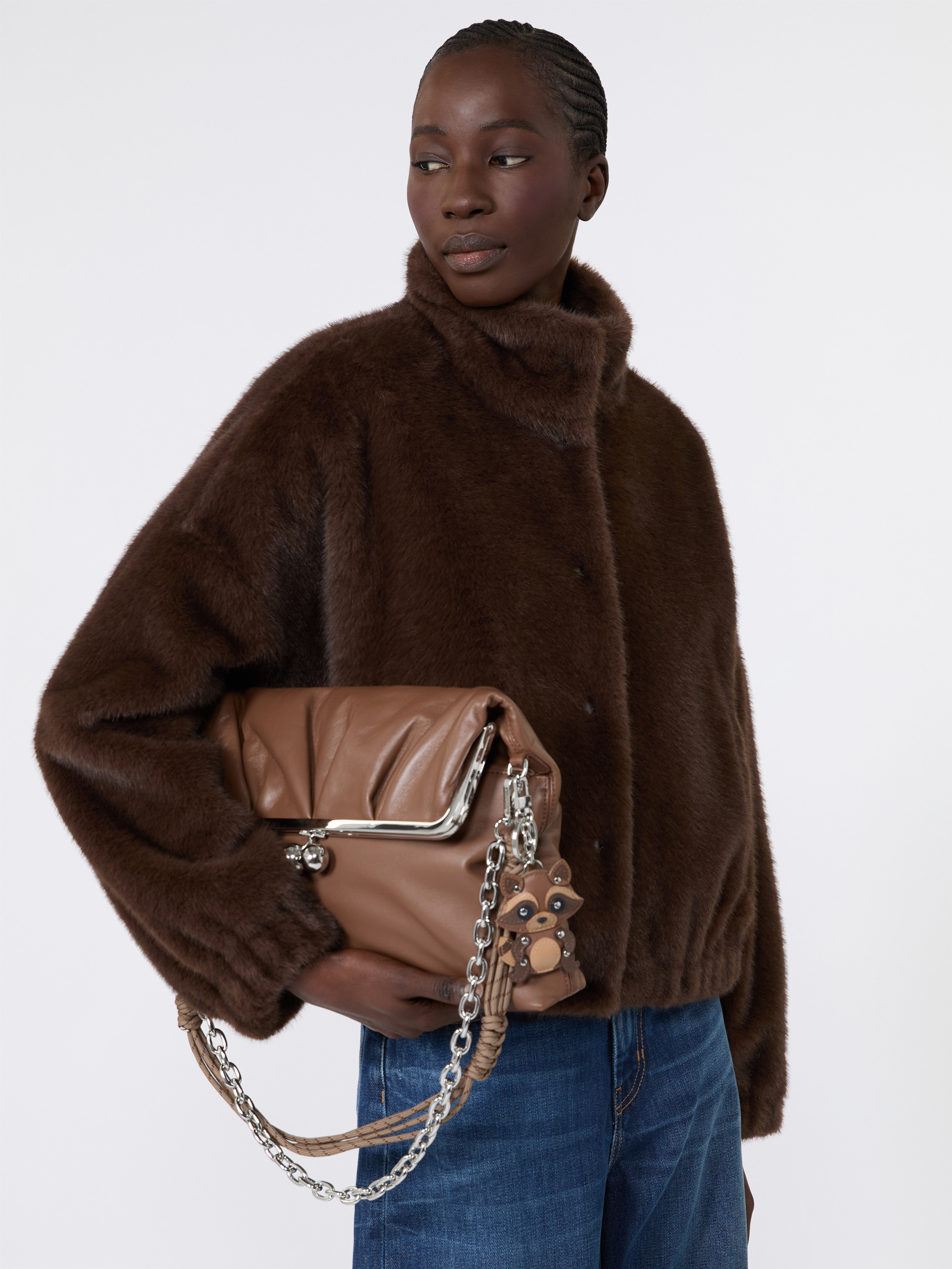 Giacca corta dalla texture soffice - MARRONE - Weekend Max Mara - 4