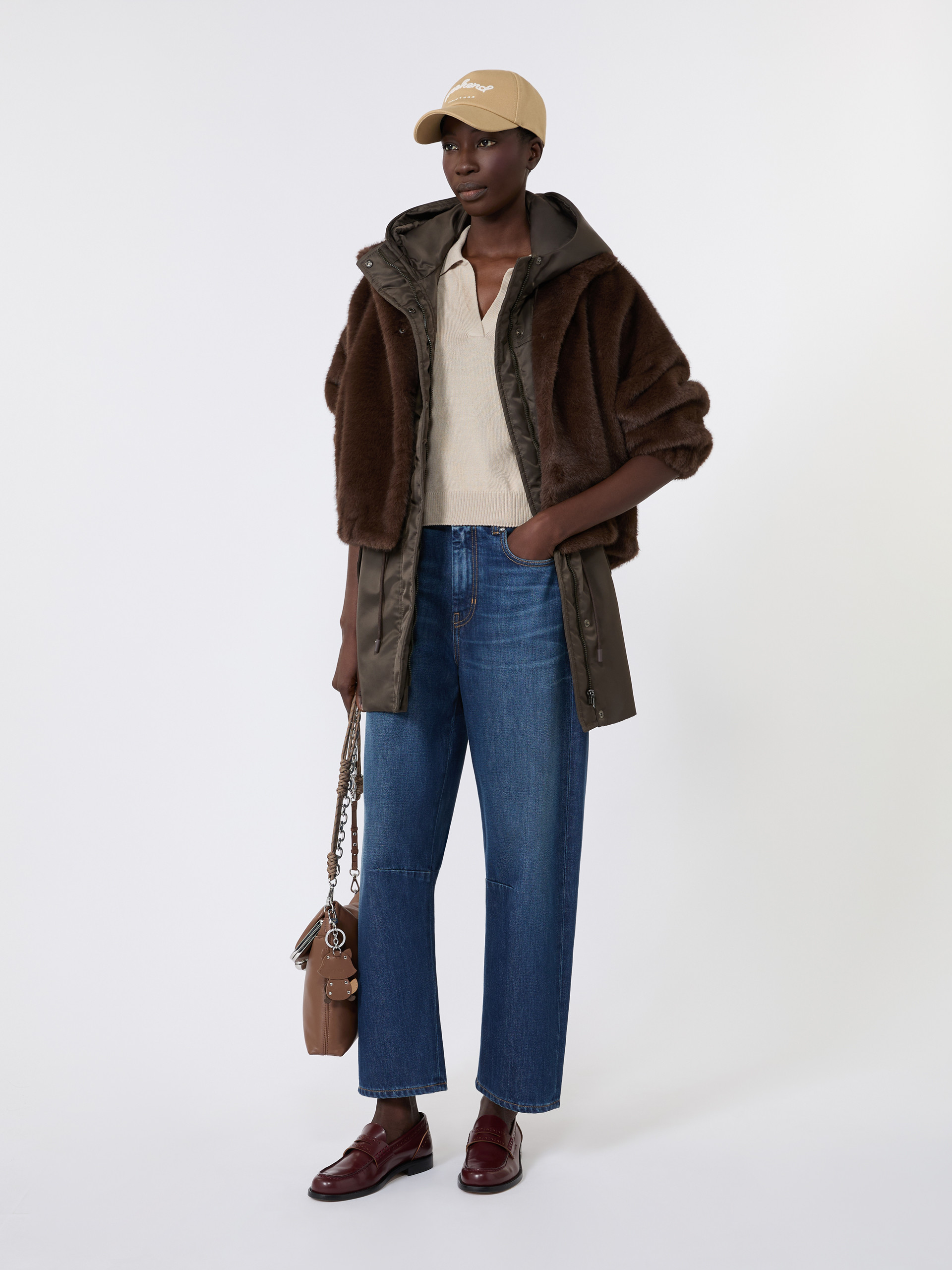 Giacca corta dalla texture soffice - MARRONE - Weekend Max Mara