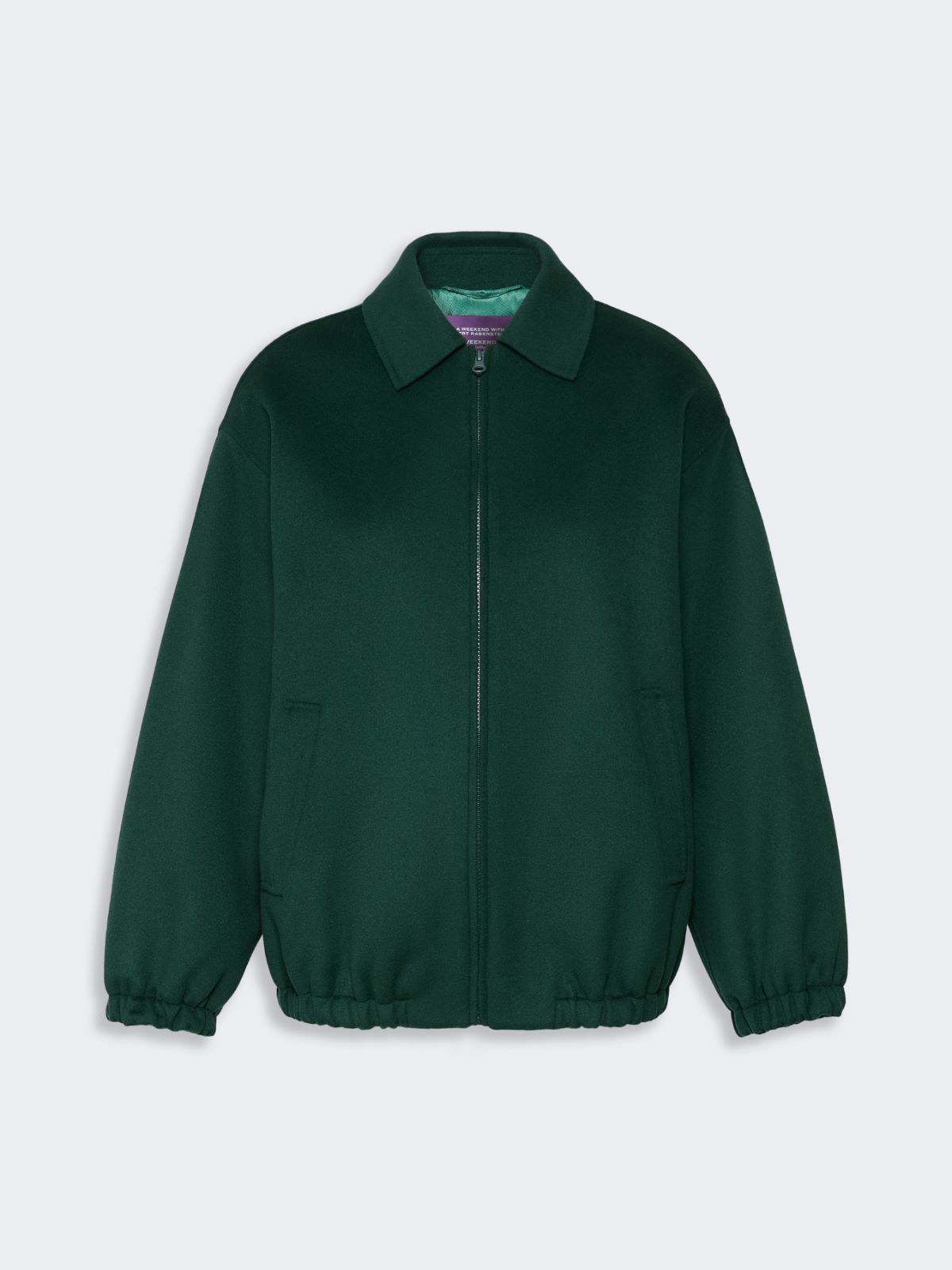 Double wool broadcloth bomber jacket - Weekend Max Mara - 6