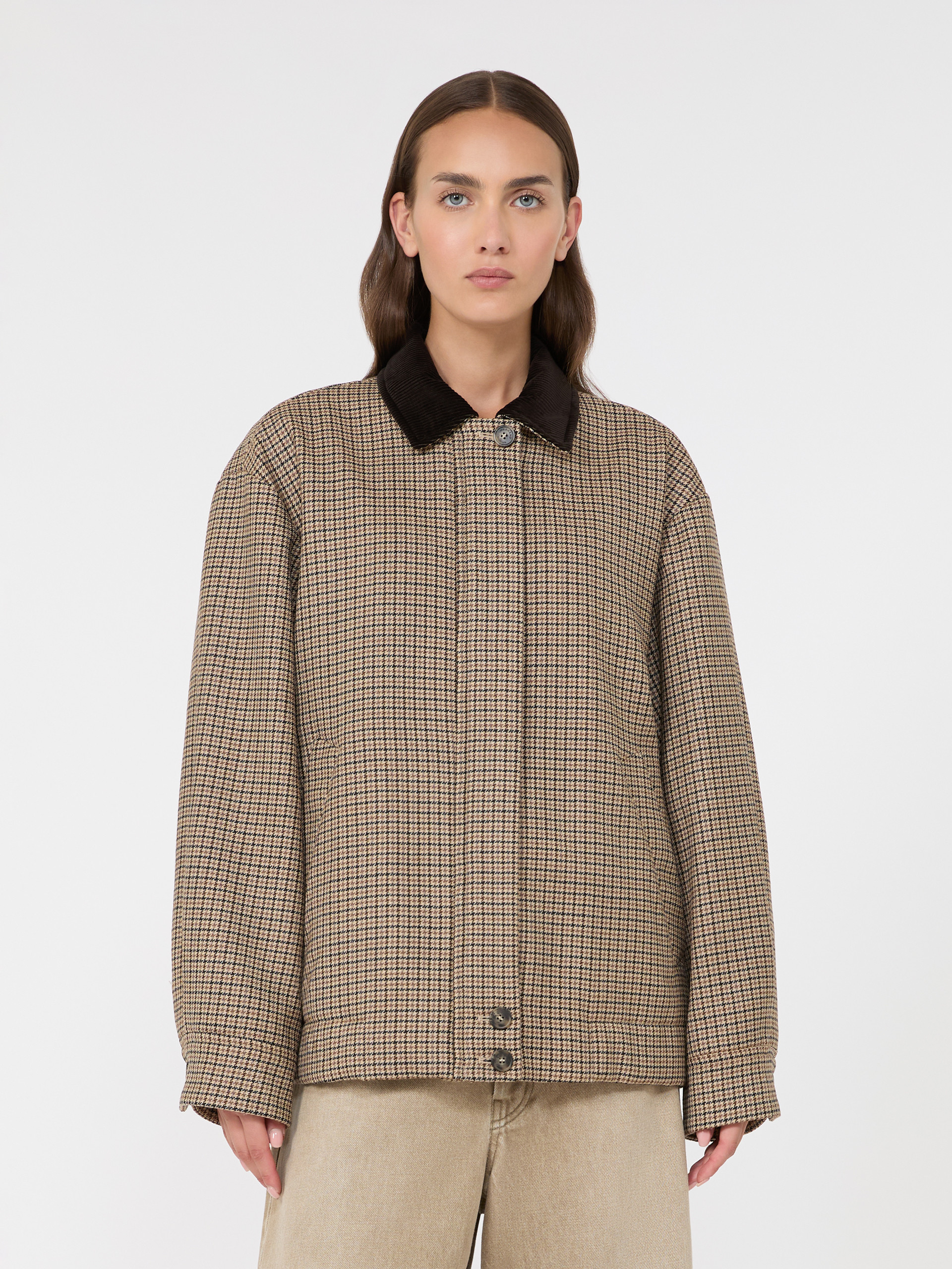 Houndstooth wool bomber jacket - Weekend Max Mara - 2
