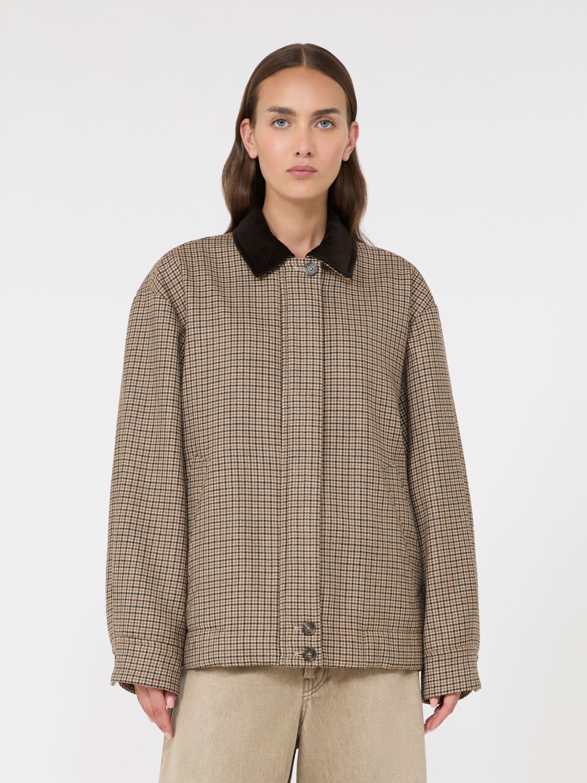 Houndstooth wool bomber jacket - Weekend Max Mara - 2
