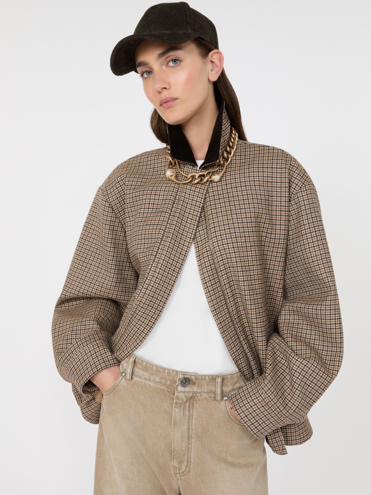 Houndstooth wool bomber jacket - Weekend Max Mara