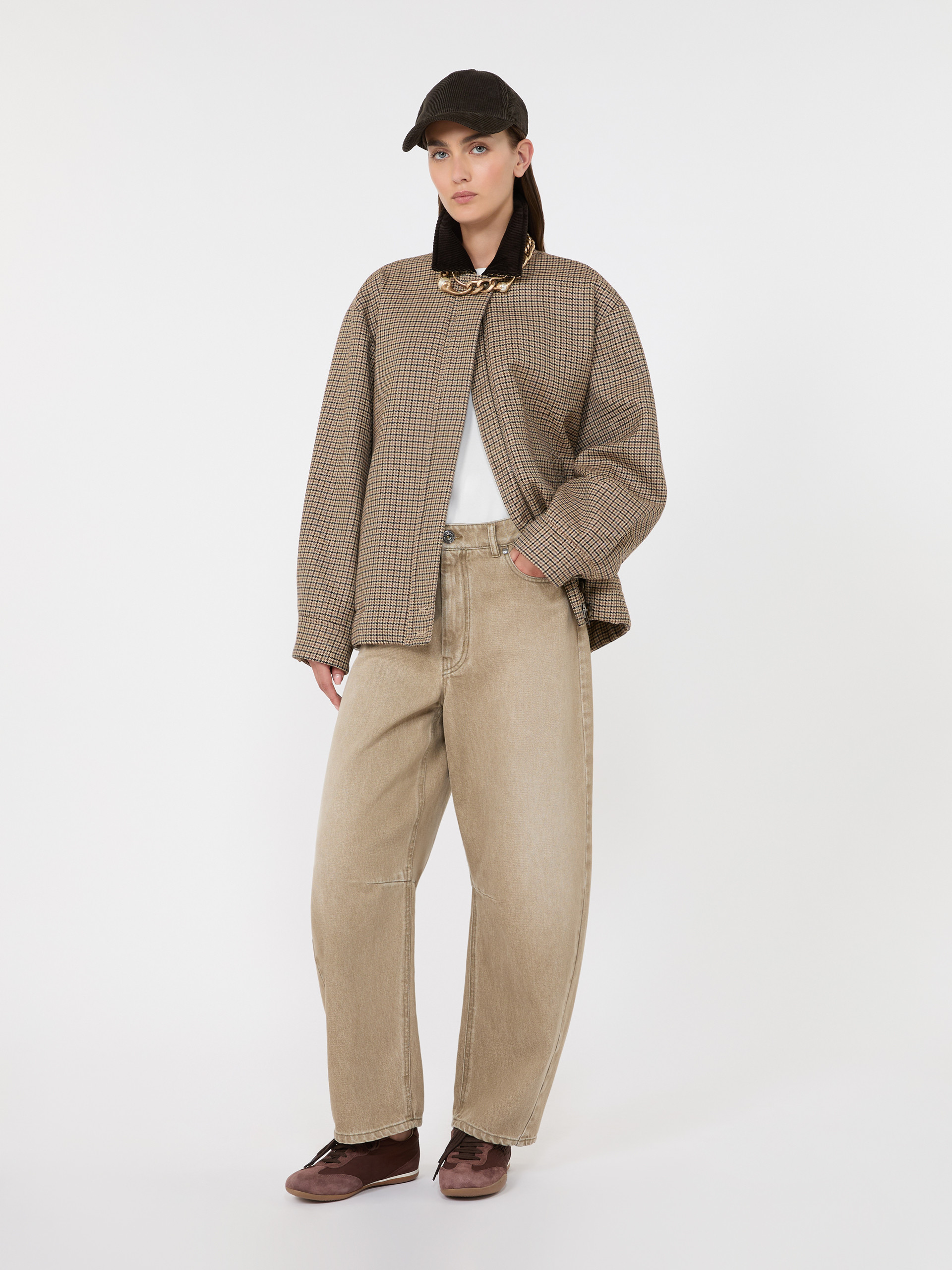 Houndstooth wool bomber jacket - Weekend Max Mara