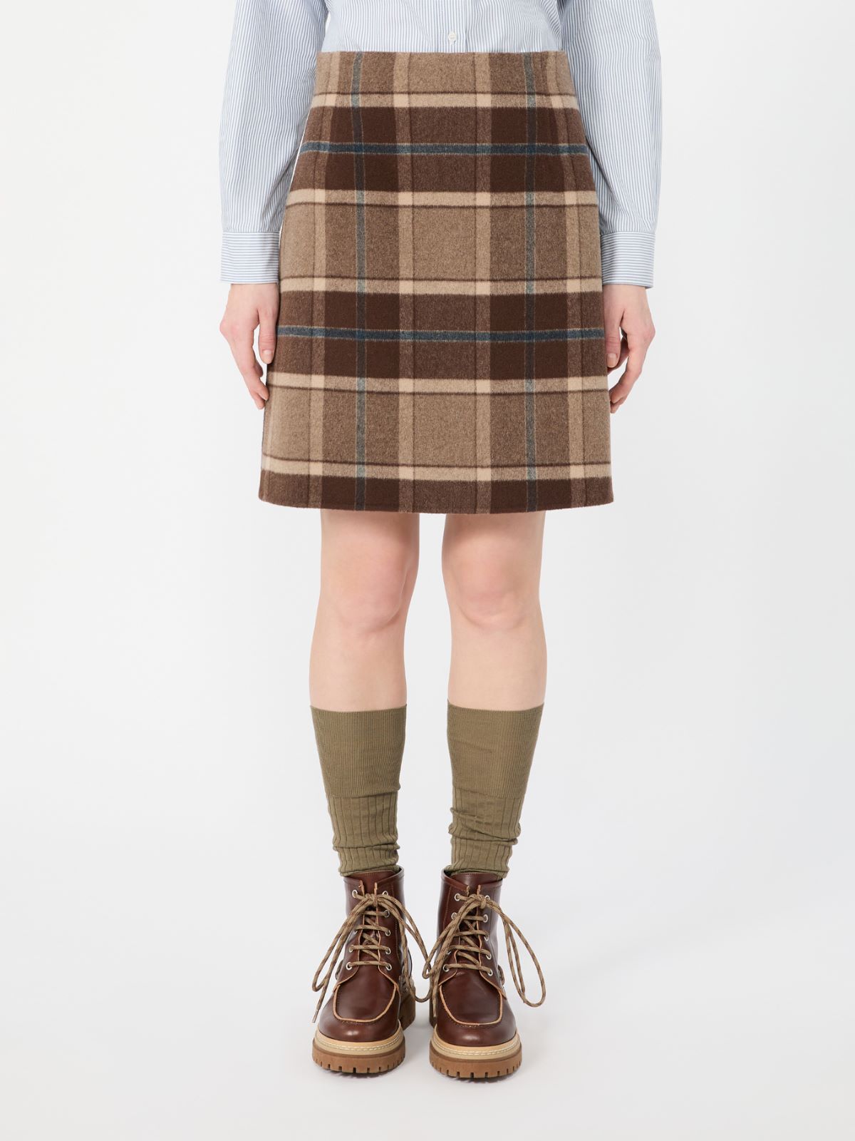 Short checked wool skirt - Weekend Max Mara - 2
