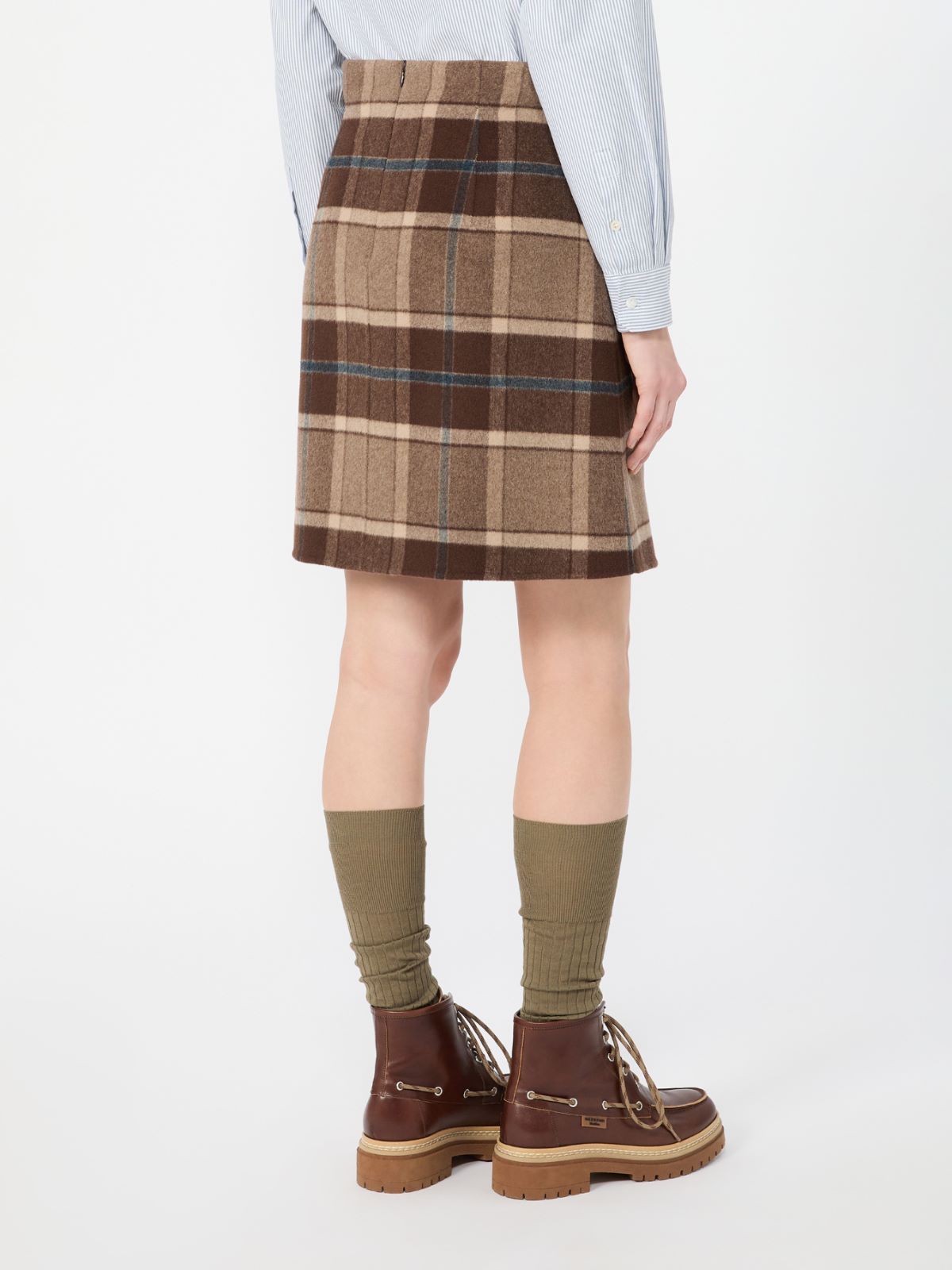 Short checked wool skirt - Weekend Max Mara - 3