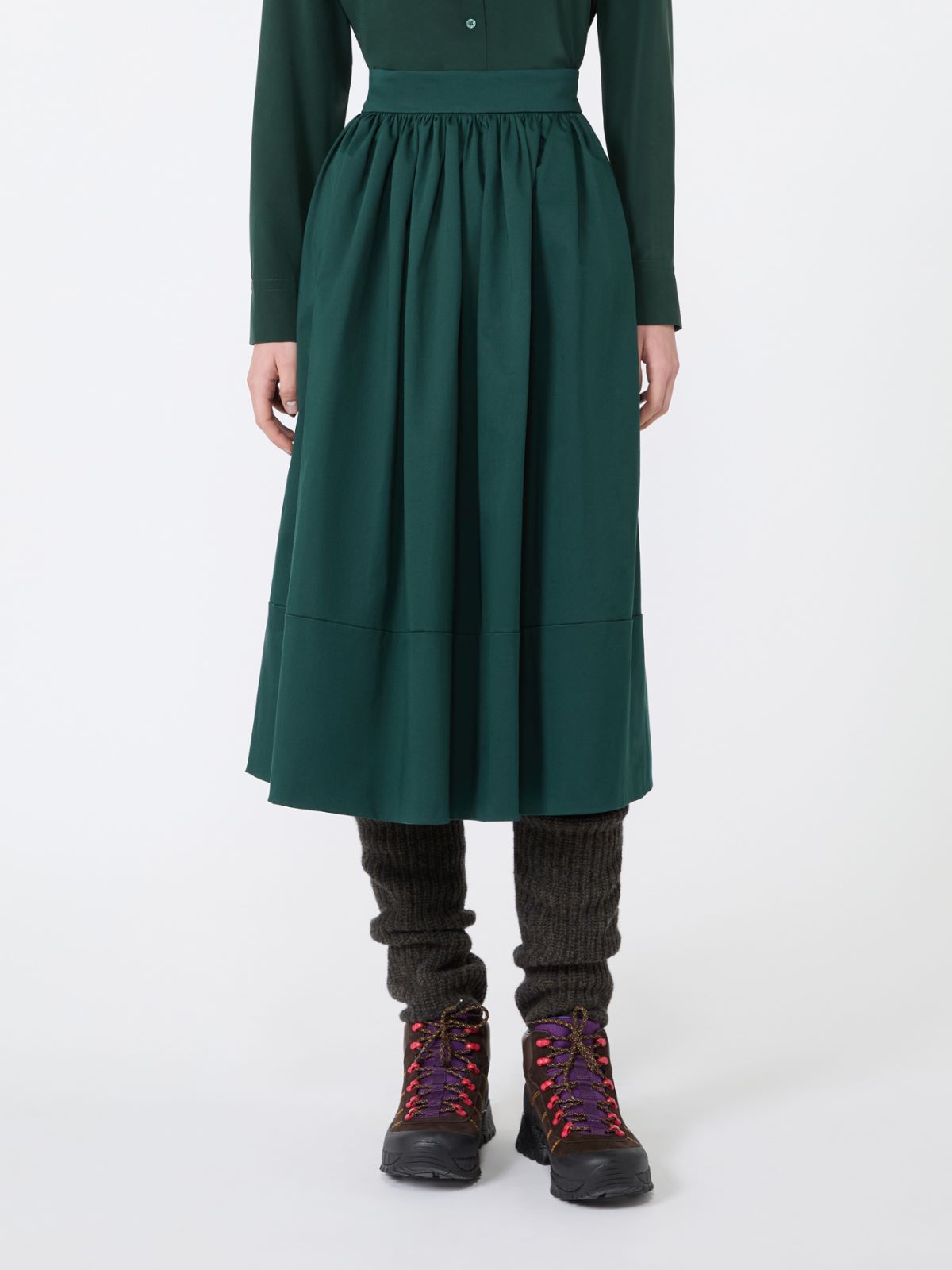 Cotton satin midi skirt - Weekend Max Mara - 2
